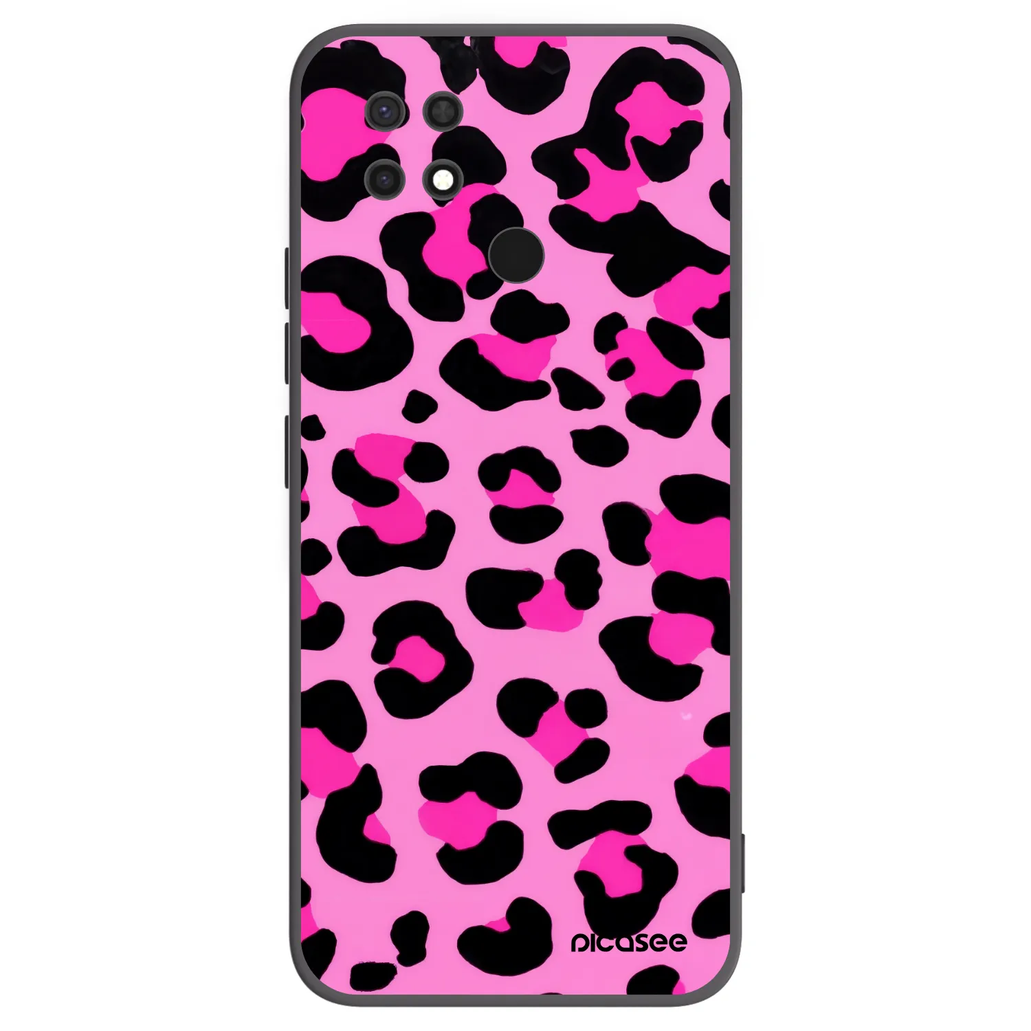 Picasee silikonowe czarne etui na Xiaomi Redmi 10C - Pink Tiger