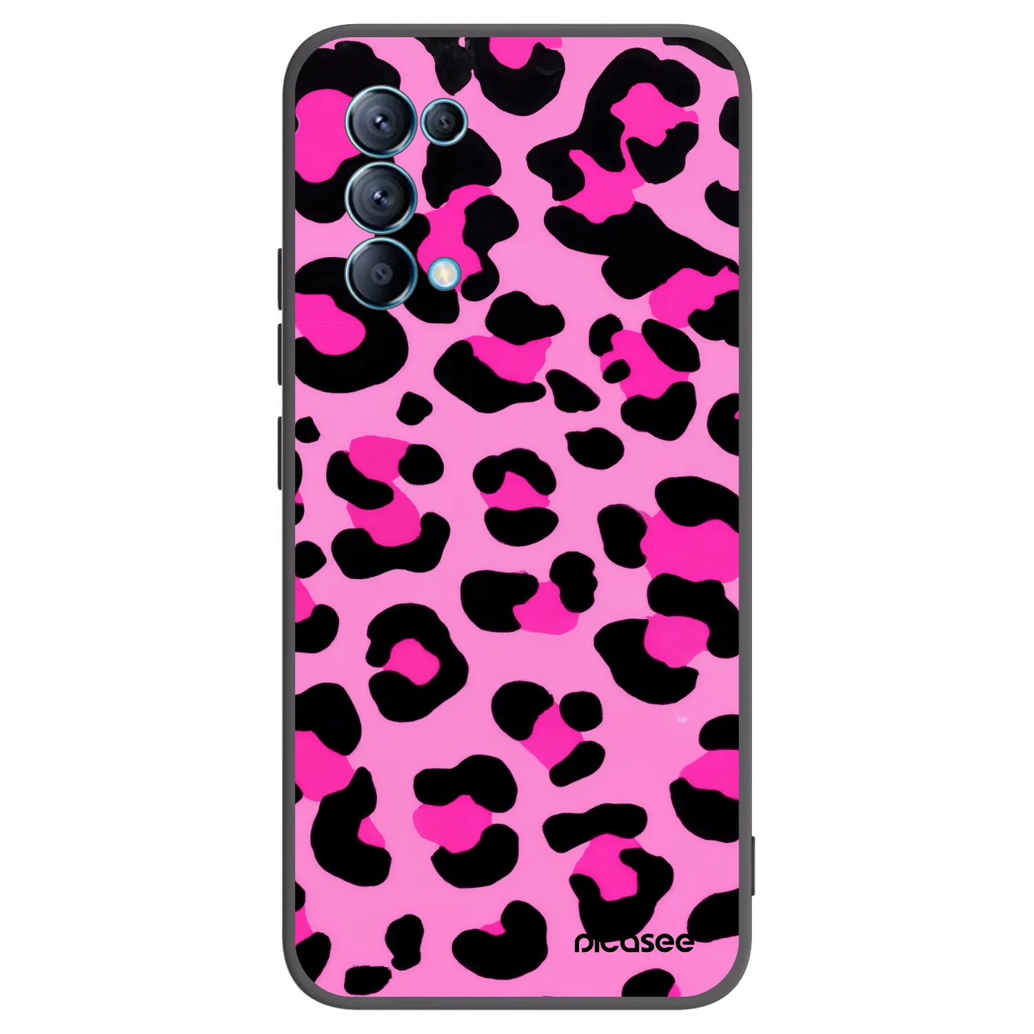 Picasee silikonowe czarne etui na OPPO Reno 5 5G - Pink Tiger