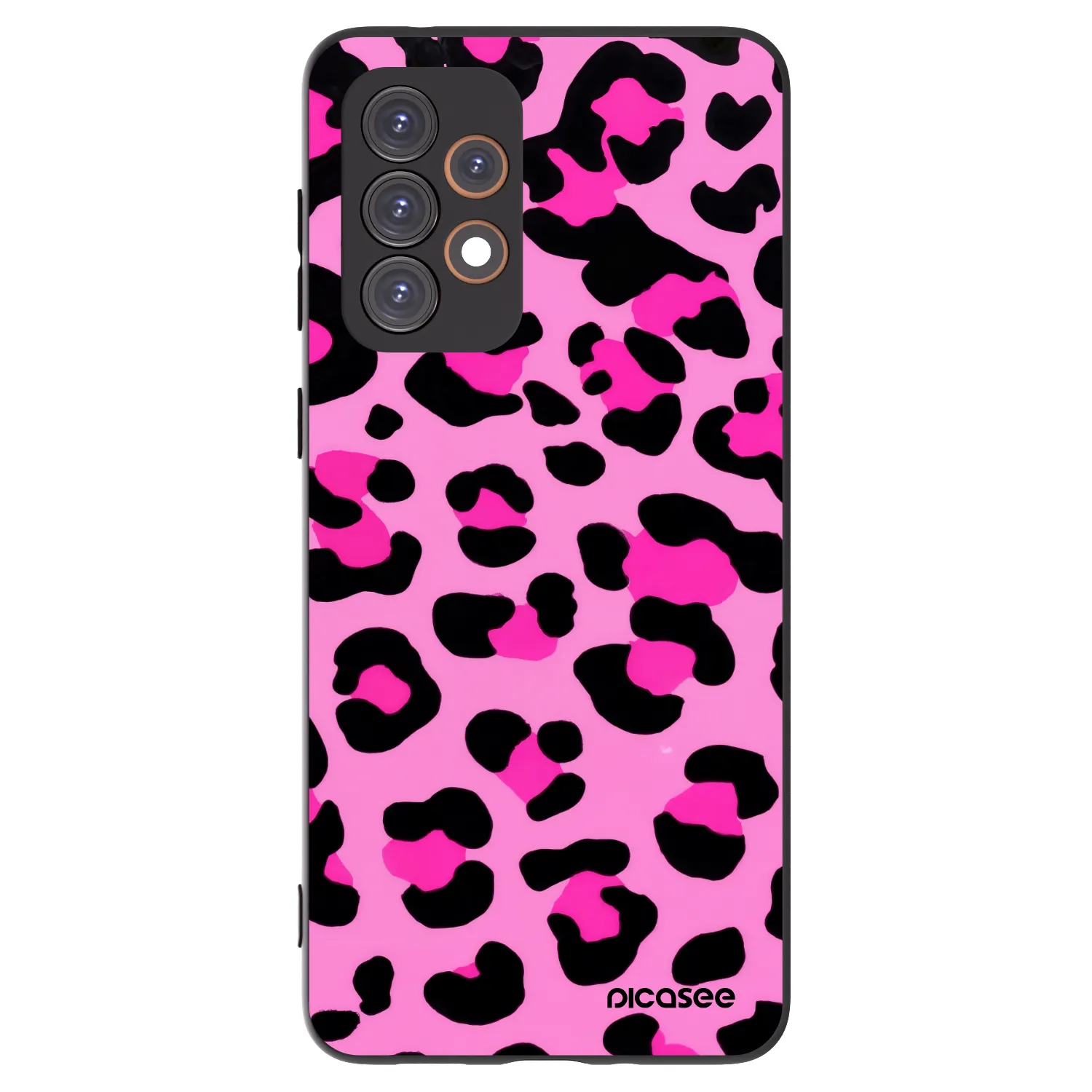 Picasee silikonowe czarne etui na Samsung Galaxy A33 5G A336 - Pink Tiger