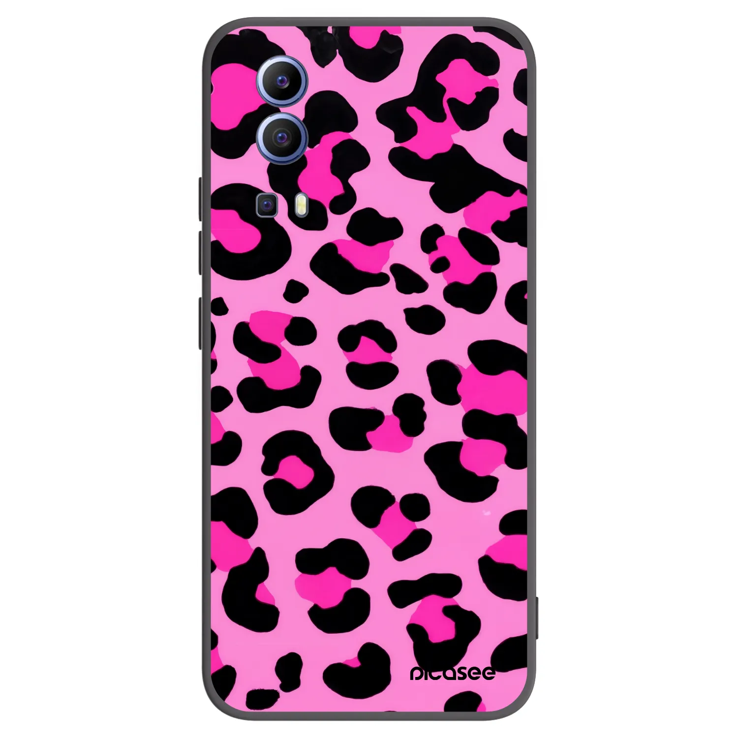 Picasee silikonowe czarne etui na Vivo Y52 5G - Pink Tiger