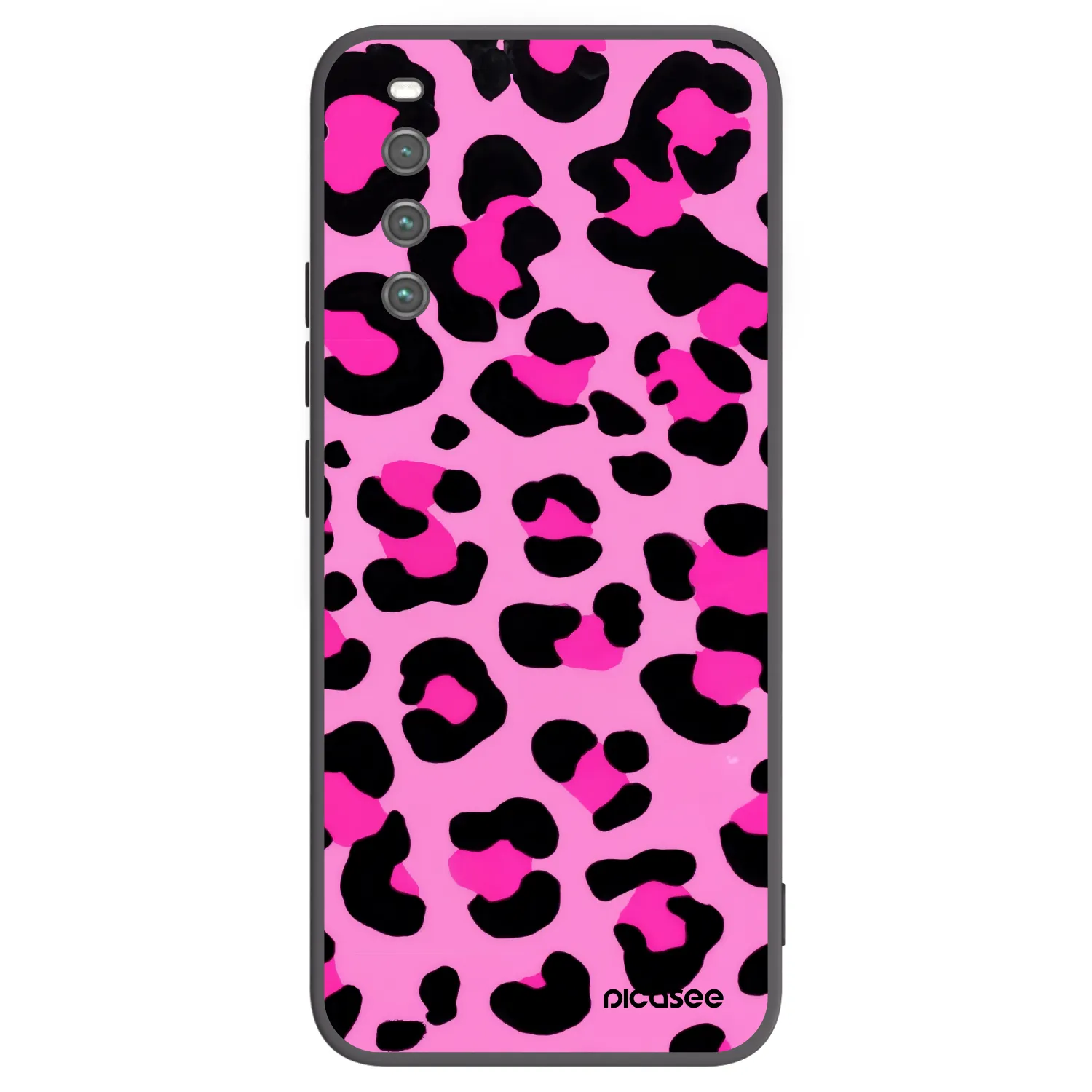 Picasee silikonowe czarne etui na Sony Xperia 10 IV 5G - Pink Tiger