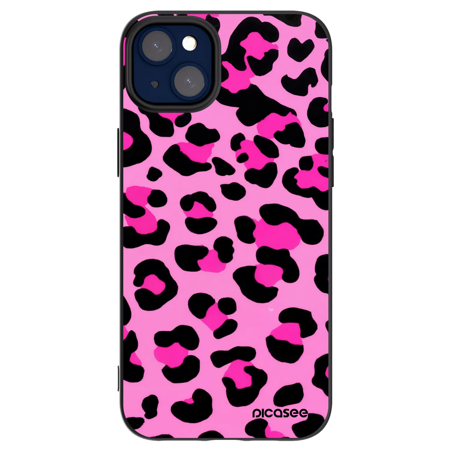 Picasee silikonowe czarne etui na Apple iPhone 14 Plus - Pink Tiger