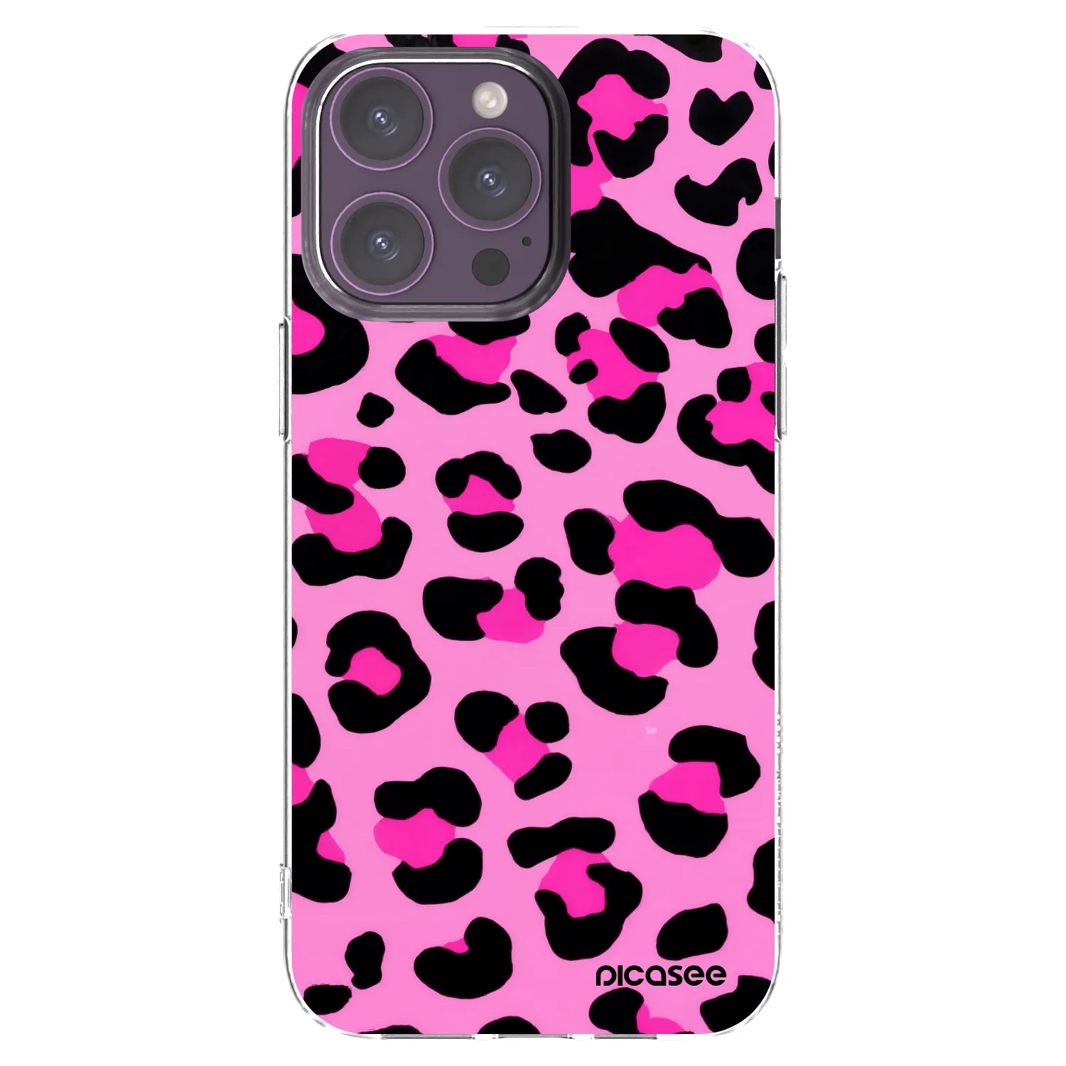 Picasee silikonowe przeźroczyste etui na Apple iPhone 14 Pro Max - Pink Tiger