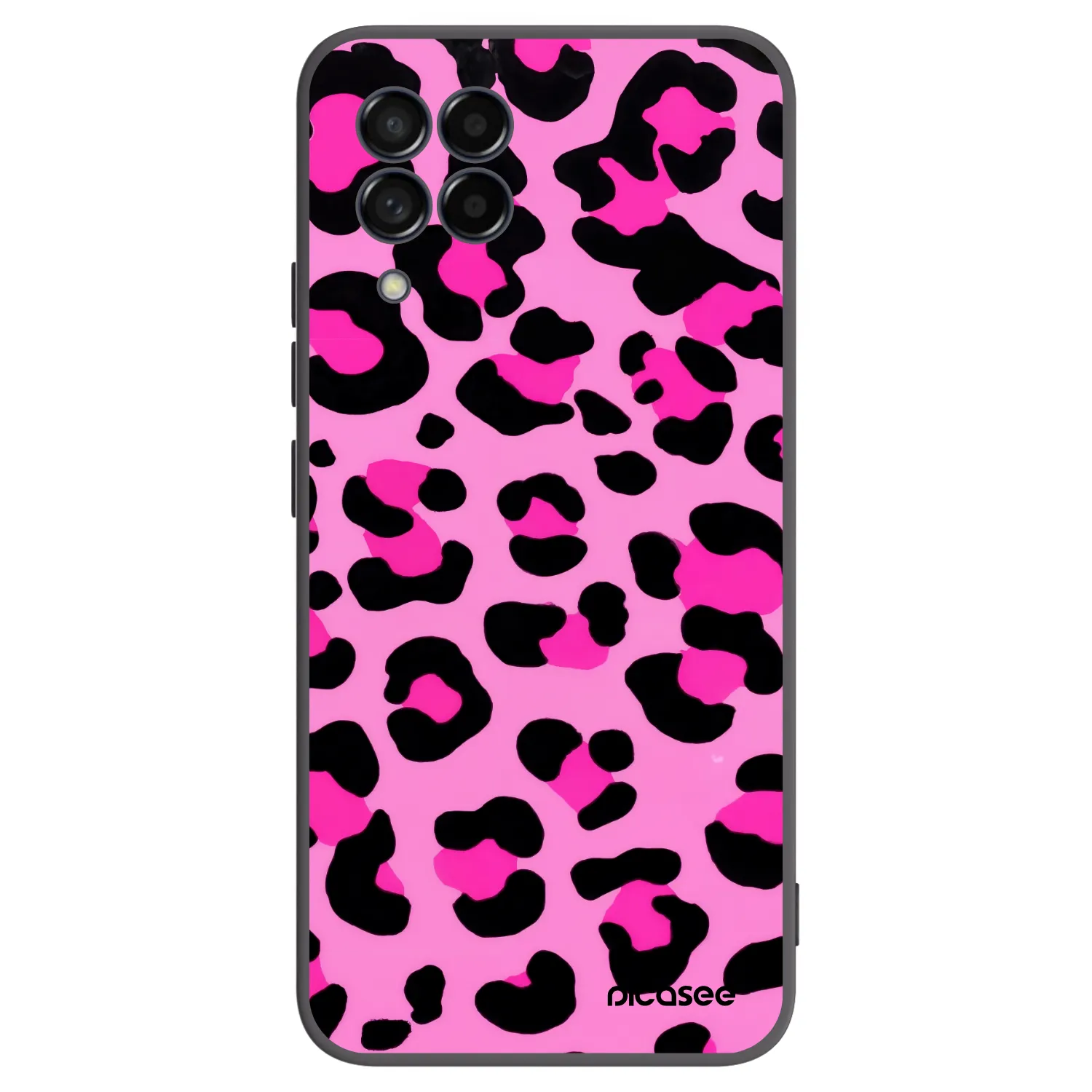 Picasee silikonowe czarne etui na Samsung Galaxy M53 5G - Pink Tiger