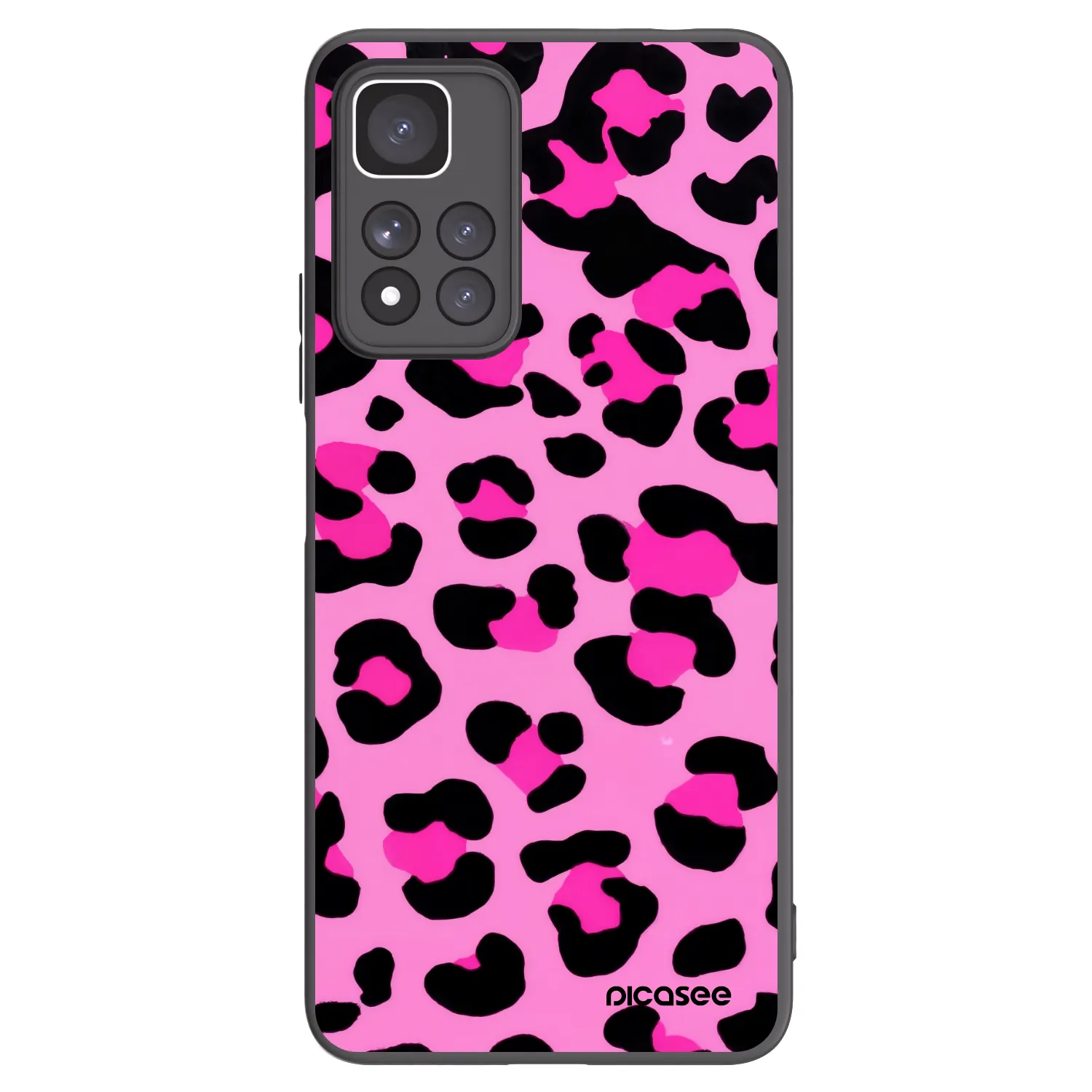 Picasee silikonowe czarne etui na Xiaomi Redmi Note 11 Pro+ 5G - Pink Tiger