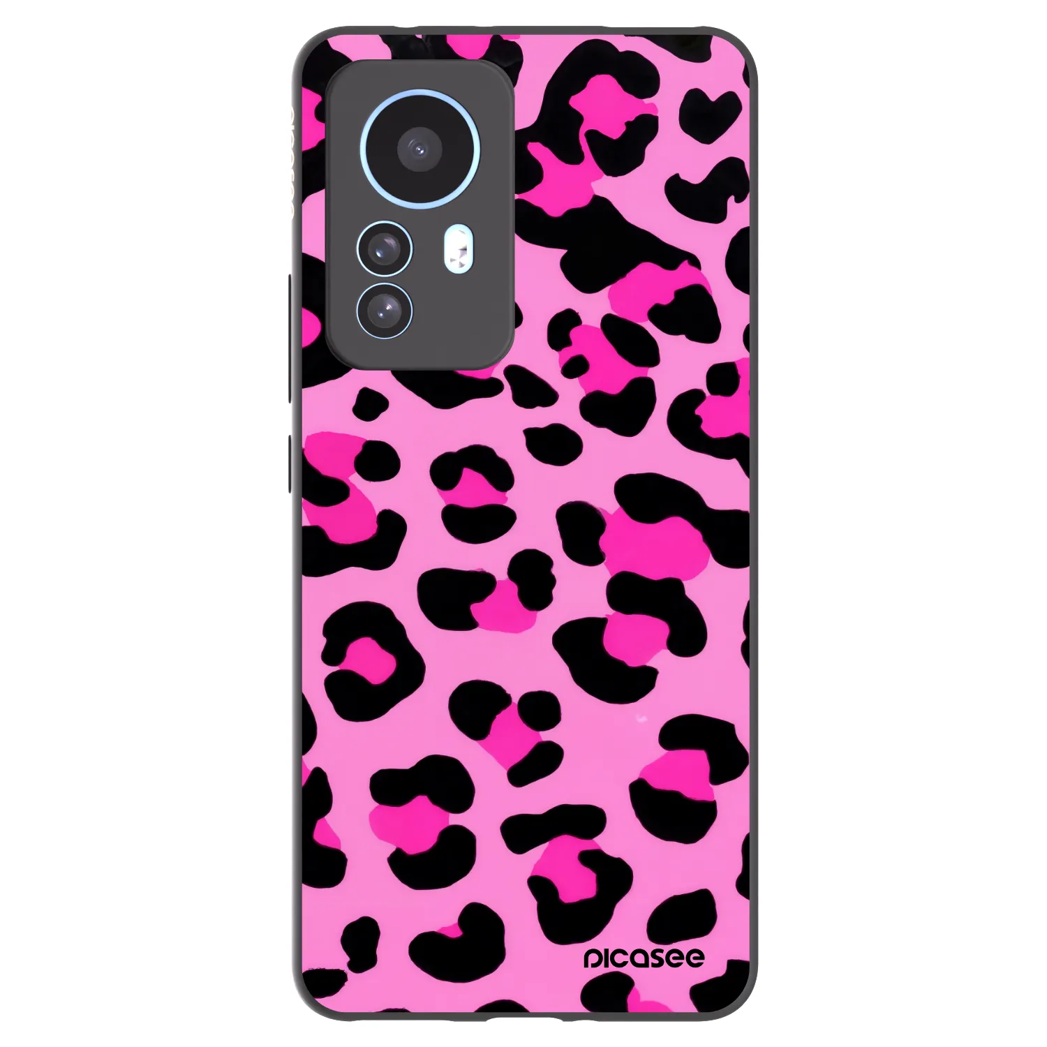 Picasee silikonowe czarne etui na Xiaomi 12T - Pink Tiger