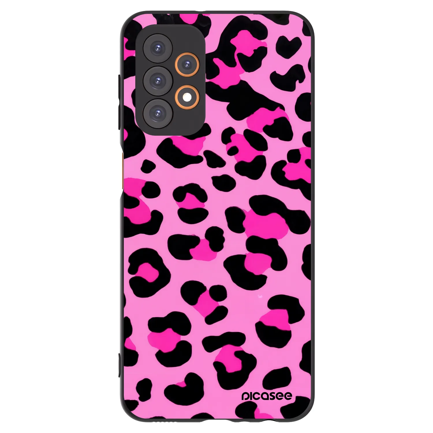 Picasee silikonowe czarne etui na Samsung Galaxy A23 A235F 4G - Pink Tiger