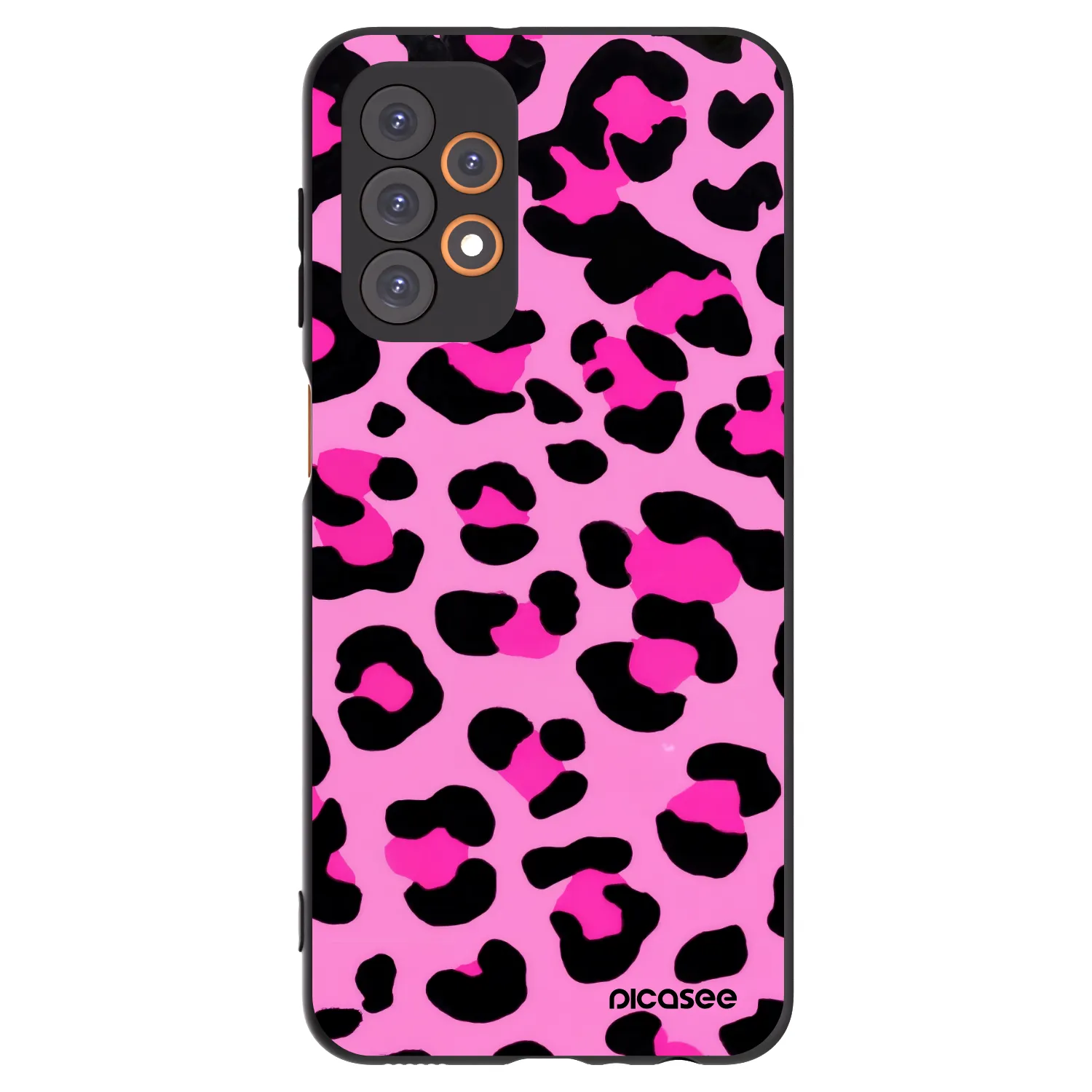 Picasee silikonowe czarne etui na Samsung Galaxy A23 A236B 5G - Pink Tiger