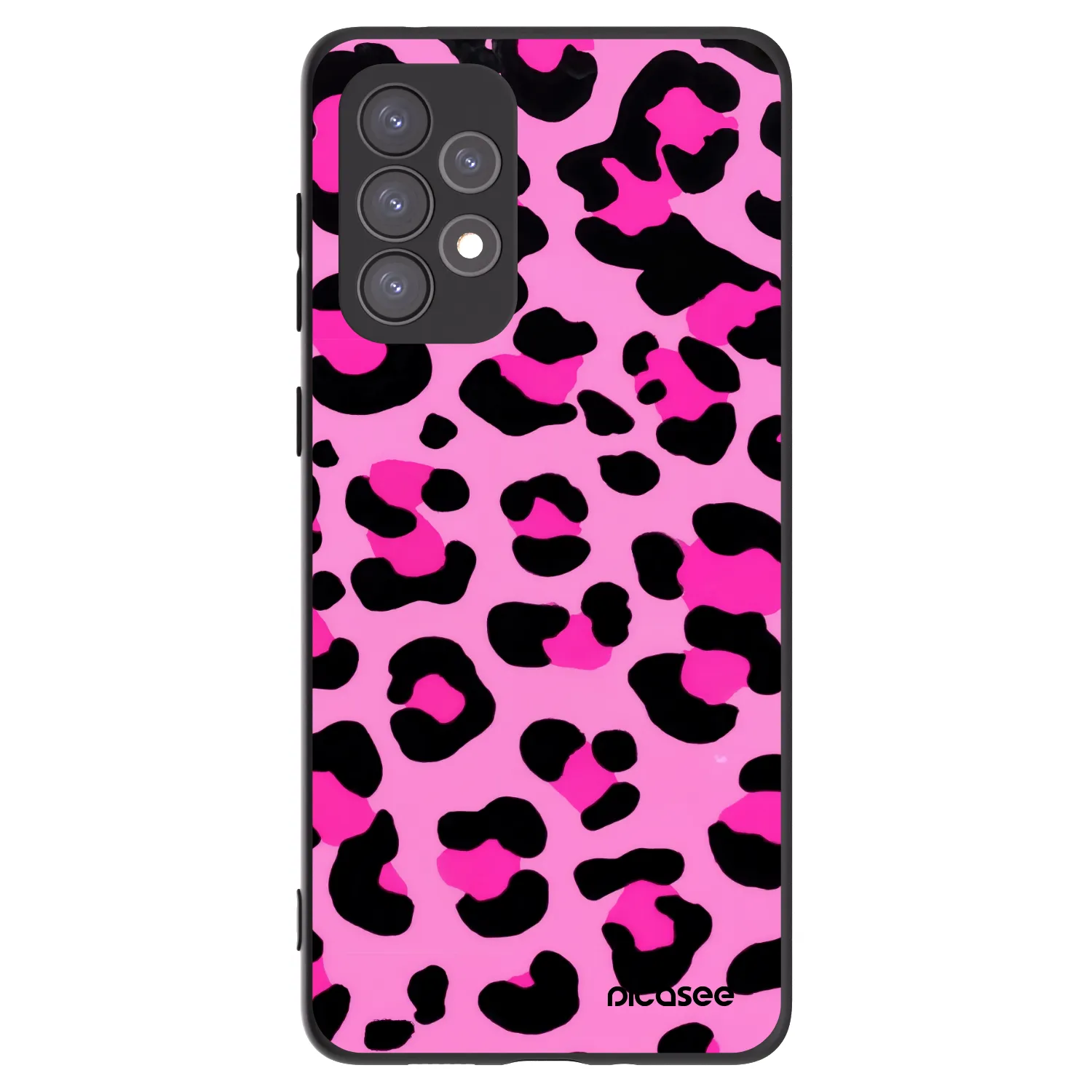 Picasee silikonowe czarne etui na Samsung Galaxy A73 5G - Pink Tiger