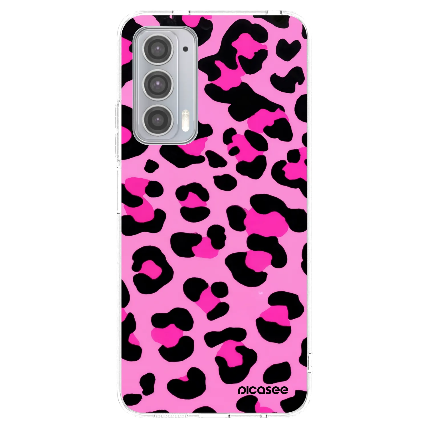 Picasee silikonowe przeźroczyste etui na Motorola Edge 20 - Pink Tiger