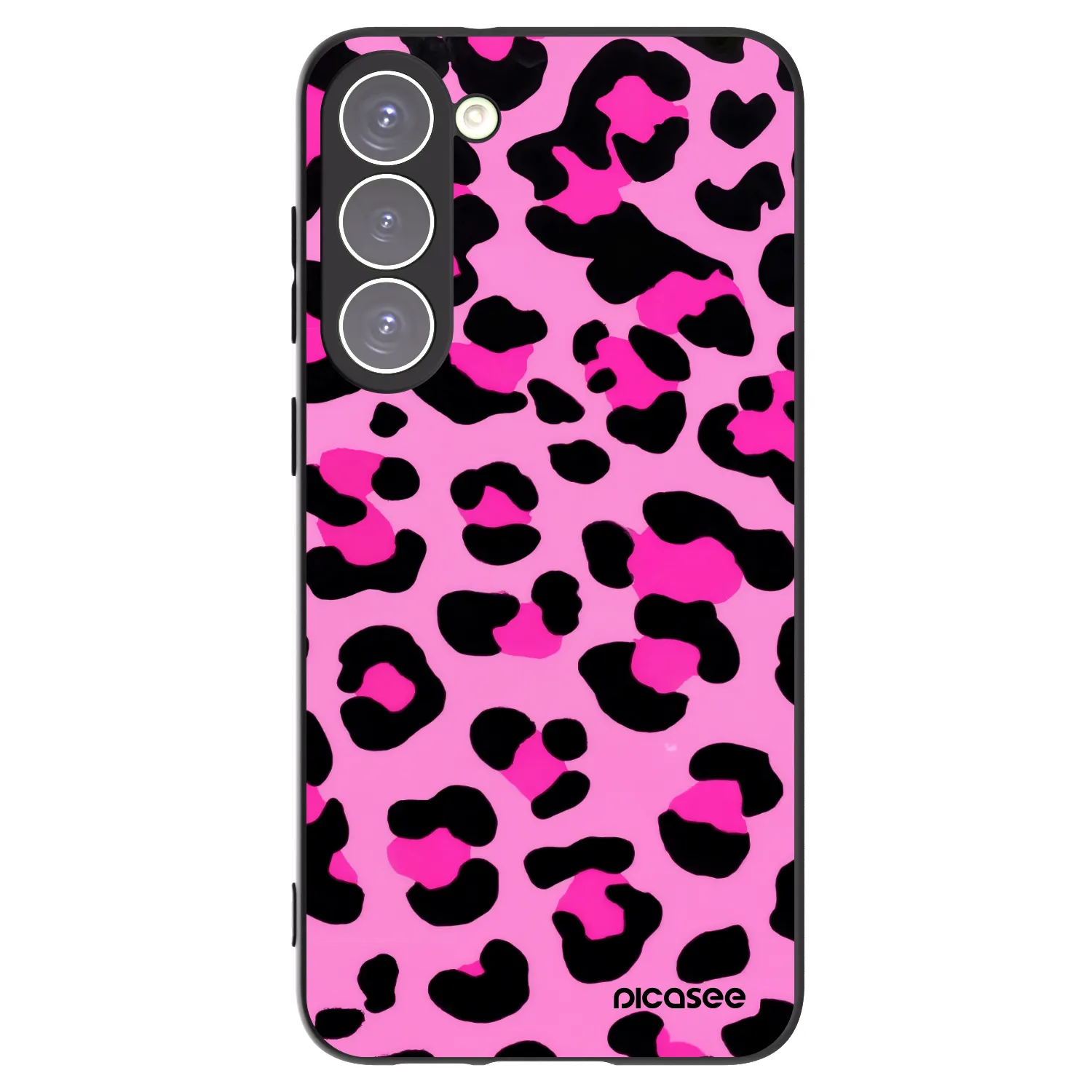 Picasee silikonowe czarne etui na Samsung Galaxy S23+ 5G - Pink Tiger