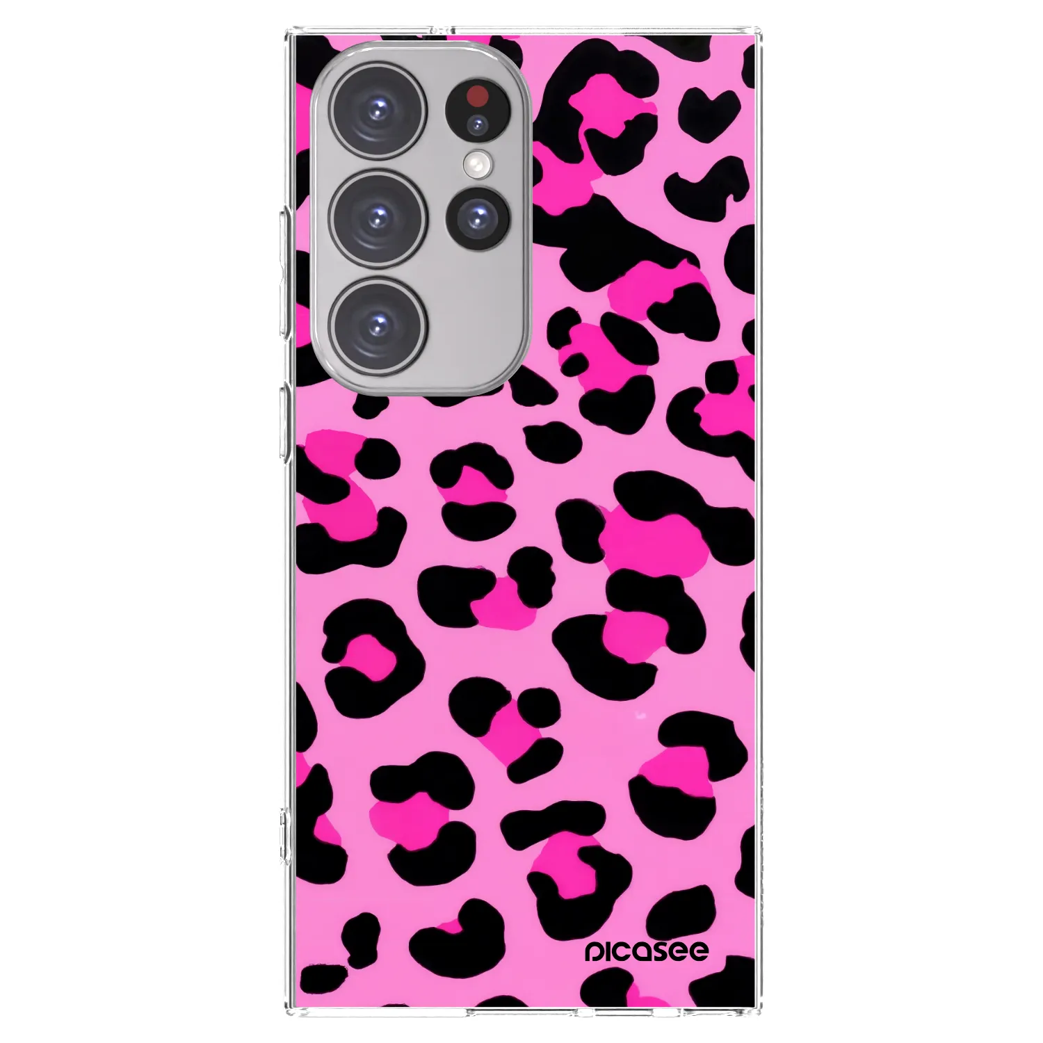 Picasee silikonowe przeźroczyste etui na Samsung Galaxy S23 Ultra 5G - Pink Tiger
