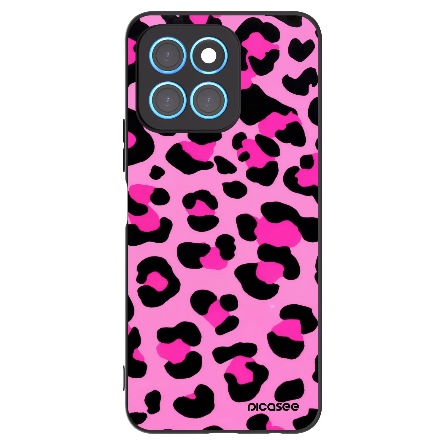 Picasee silikonowe czarne etui na Honor X8 5G - Pink Tiger