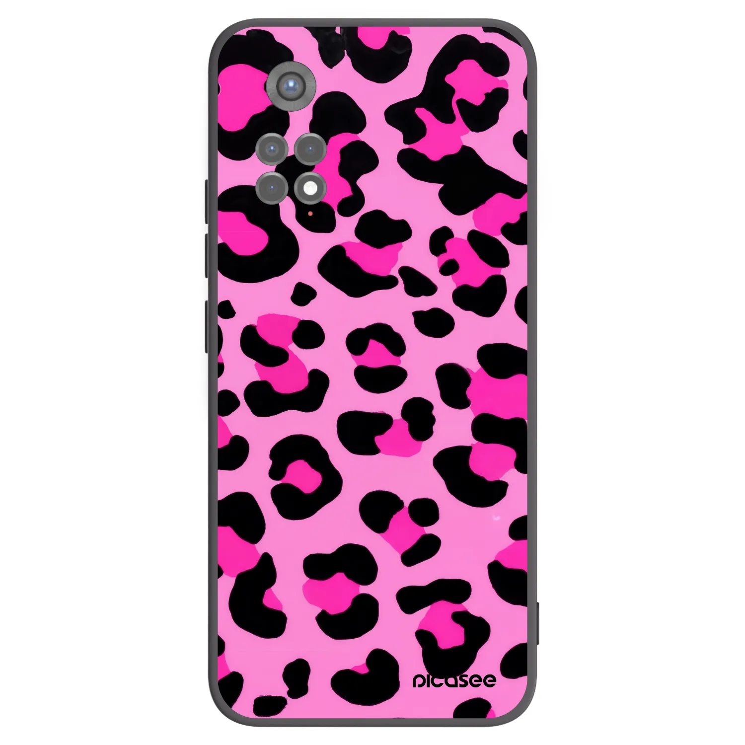 Picasee silikonowe czarne etui na Xiaomi Redmi Note 11S 5G - Pink Tiger
