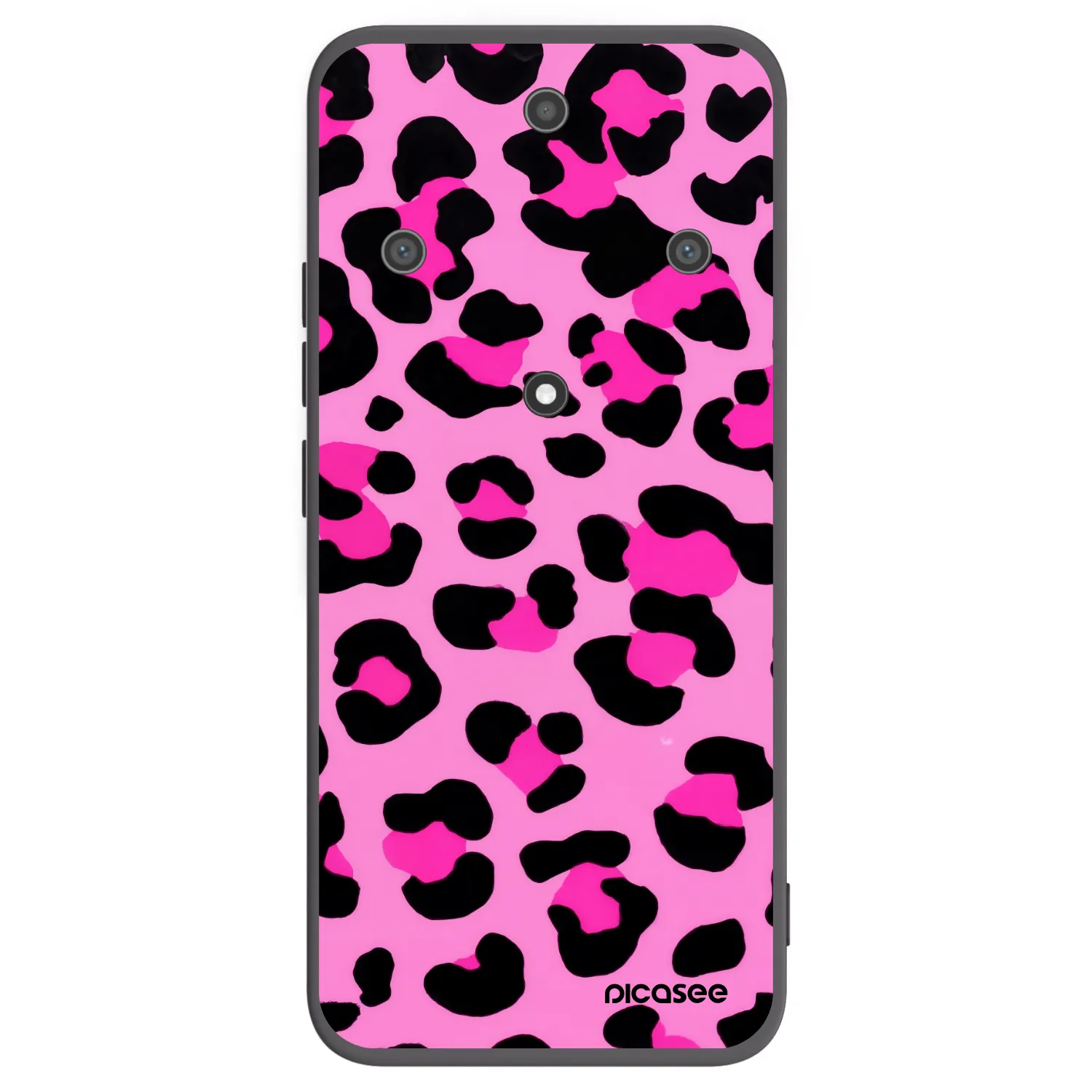 Picasee silikonowe czarne etui na Honor Magic5 Lite 5G - Pink Tiger