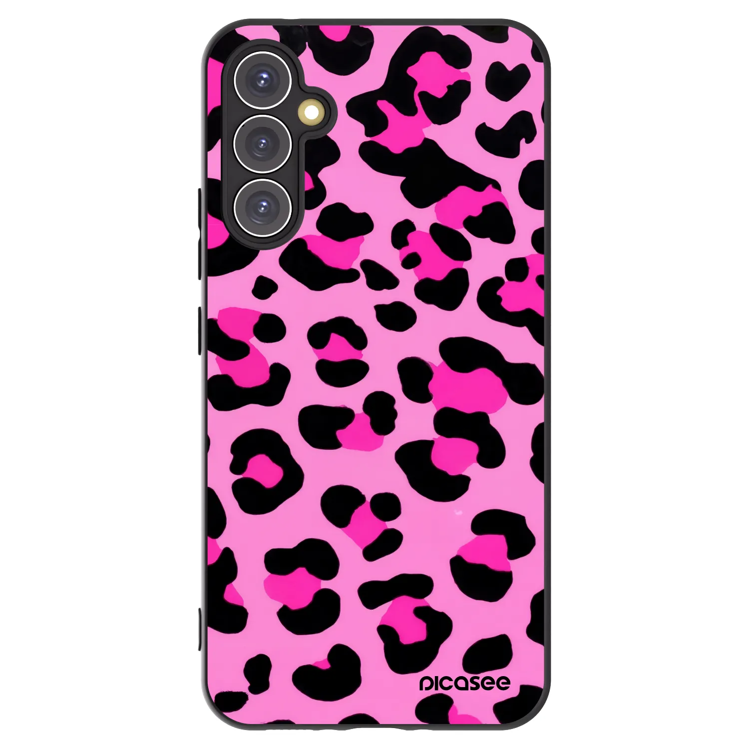 Picasee silikonowe czarne etui na Samsung Galaxy A34 5G A346B - Pink Tiger