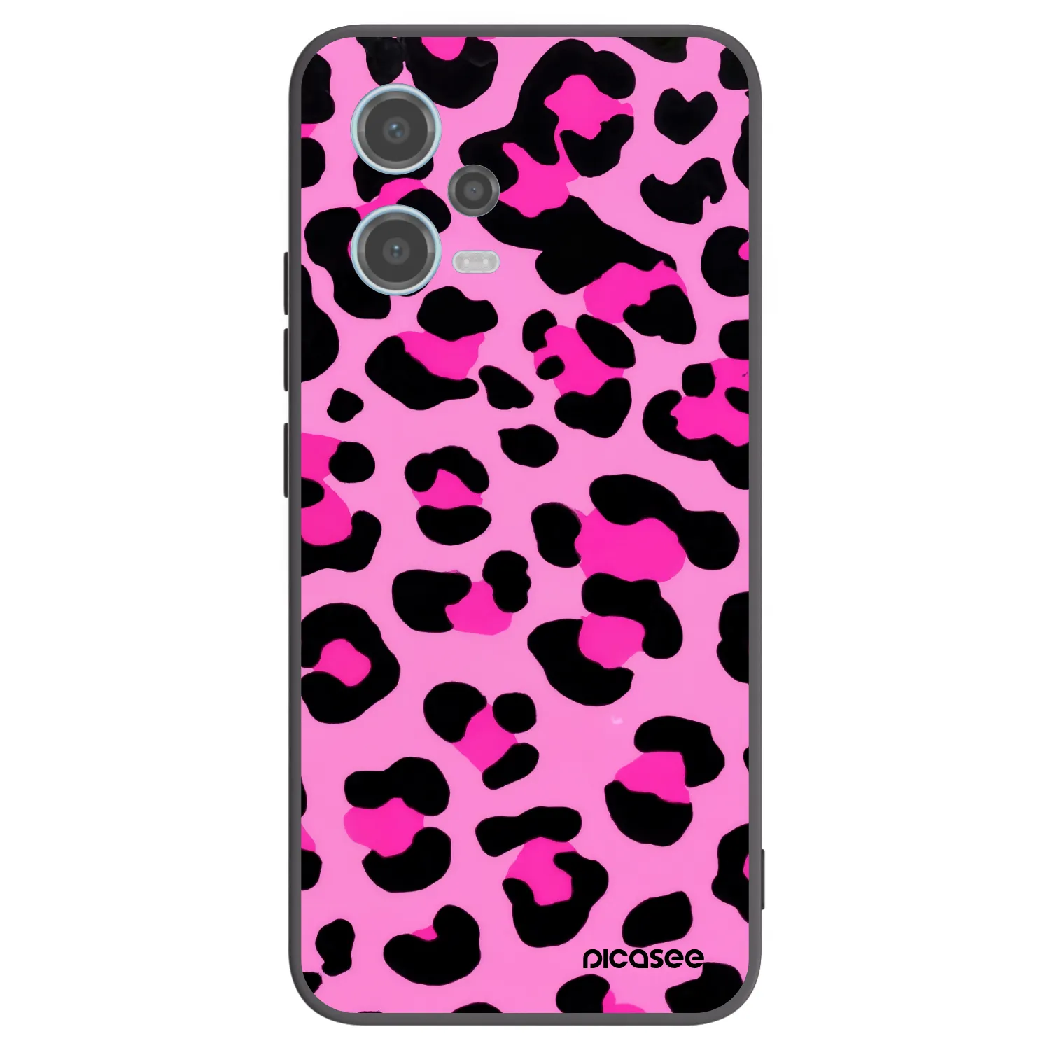 Picasee silikonowe czarne etui na Xiaomi Redmi Note 12 5G - Pink Tiger