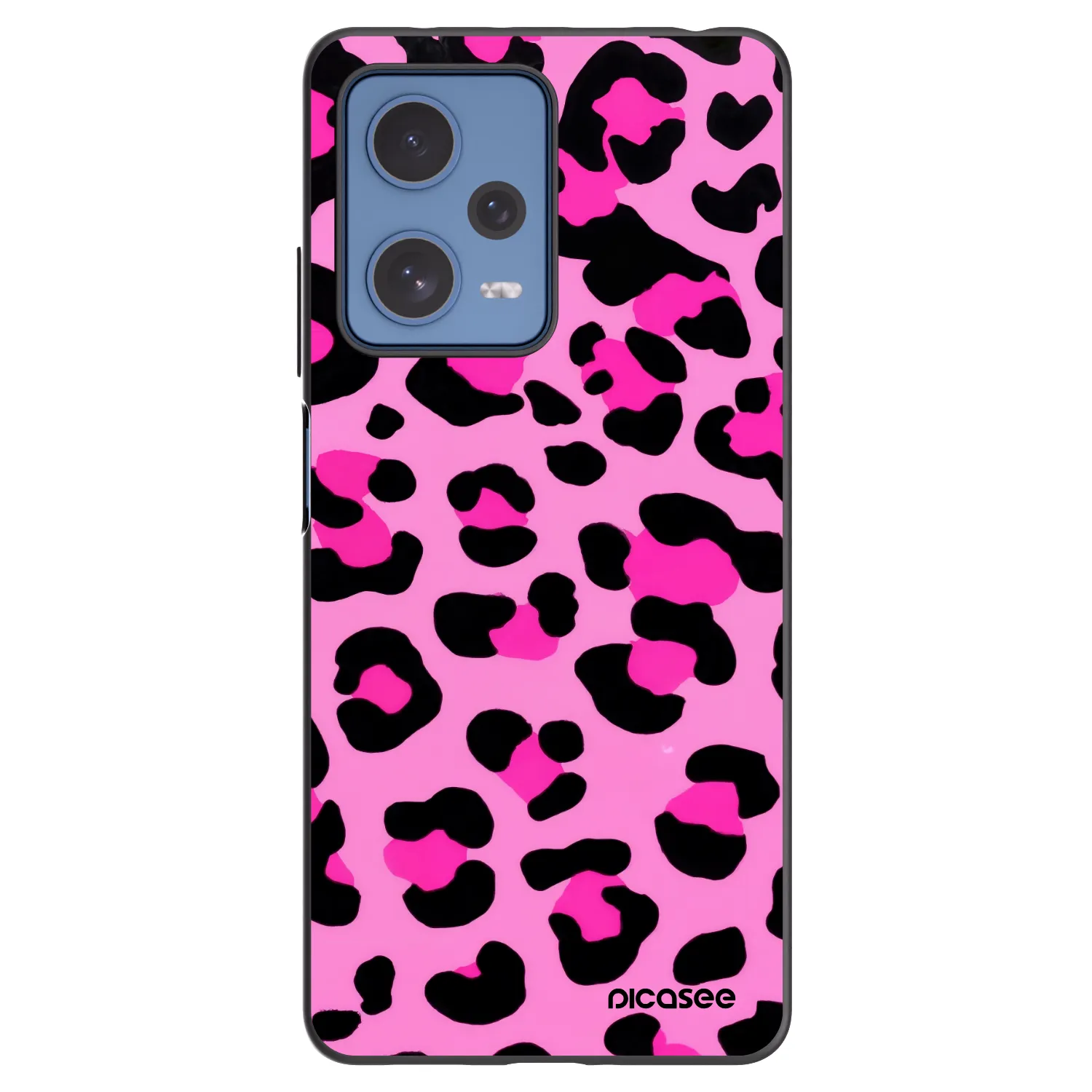 Picasee silikonowe czarne etui na Xiaomi Redmi Note 12 Pro 5G - Pink Tiger