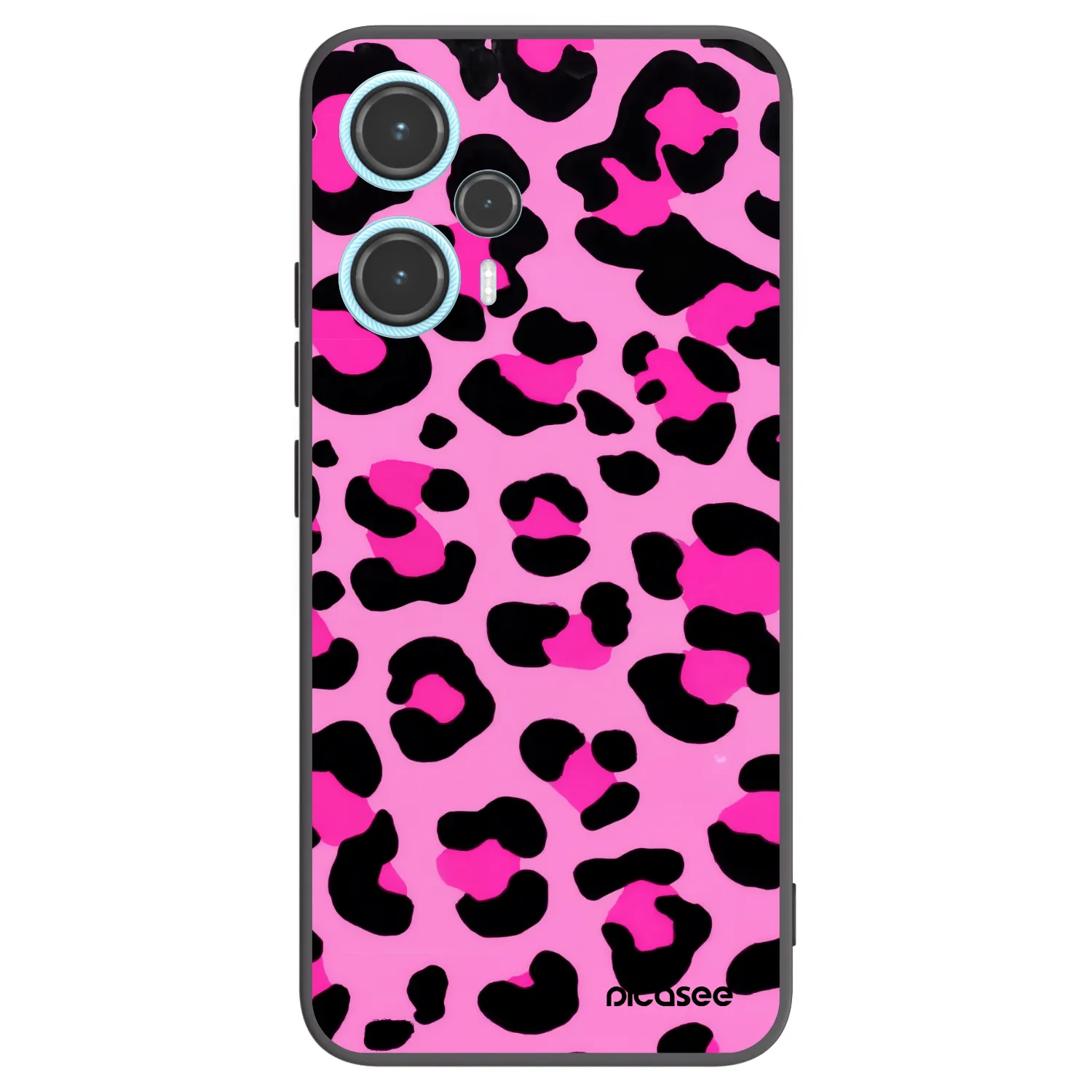Picasee silikonowe czarne etui na Xiaomi Poco F5 - Pink Tiger