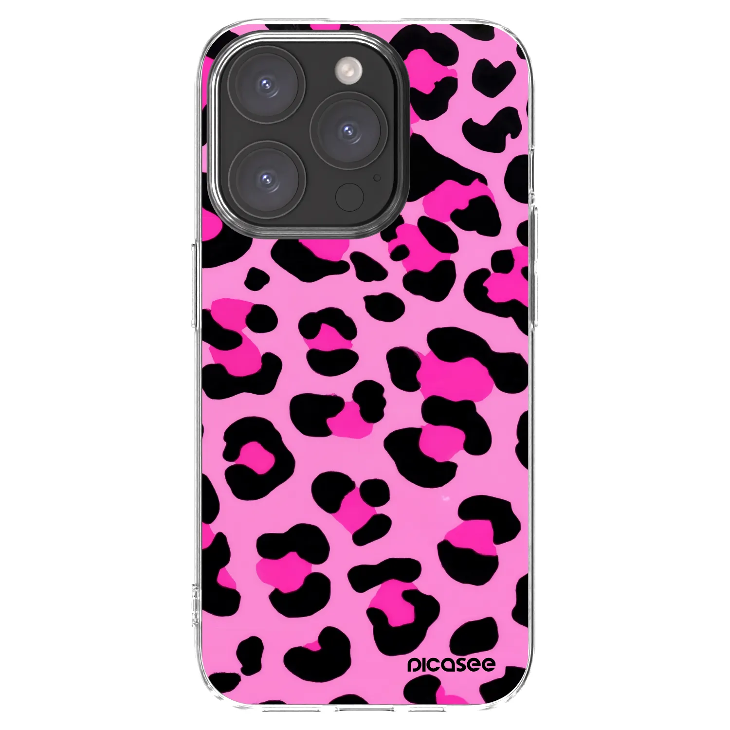 Picasee silikonowe przeźroczyste etui na Apple iPhone 15 Pro - Pink Tiger
