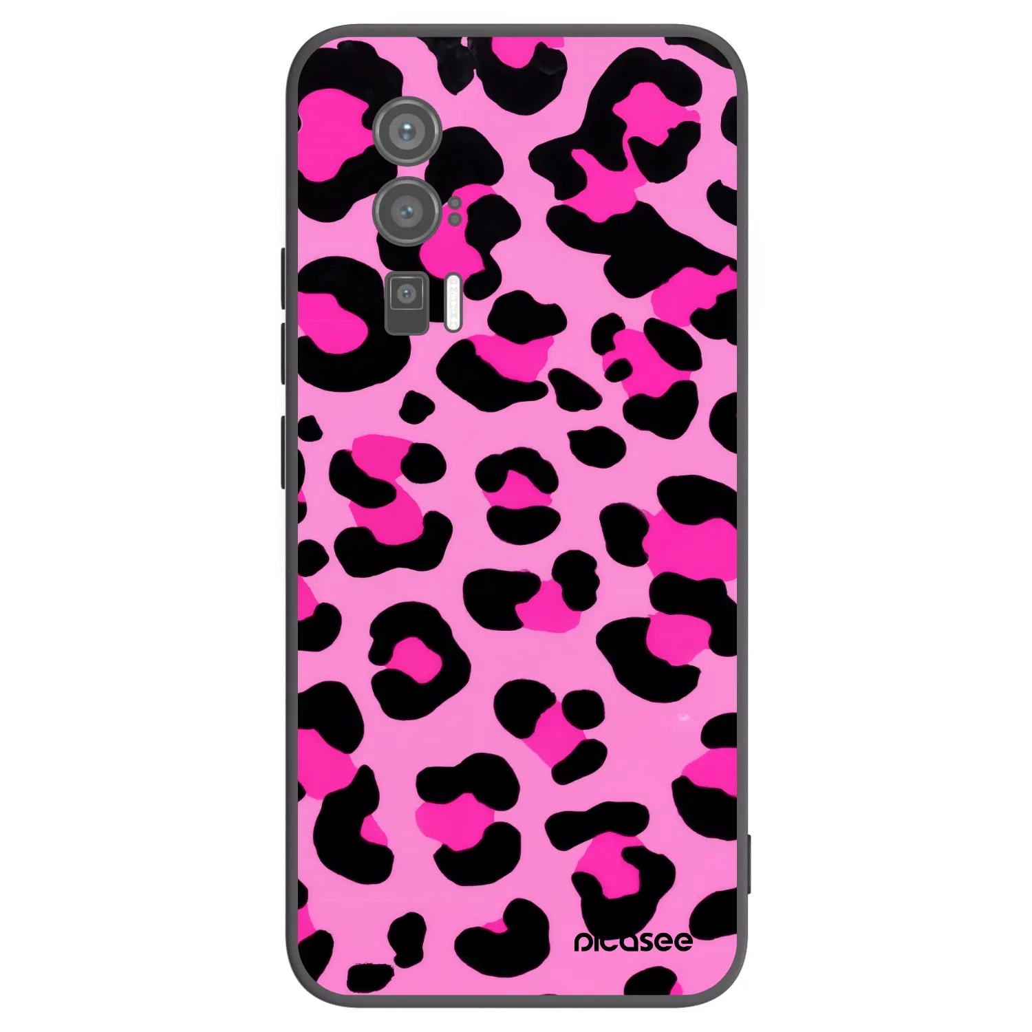 Picasee silikonowe czarne etui na Xiaomi Poco F5 Pro 5G - Pink Tiger