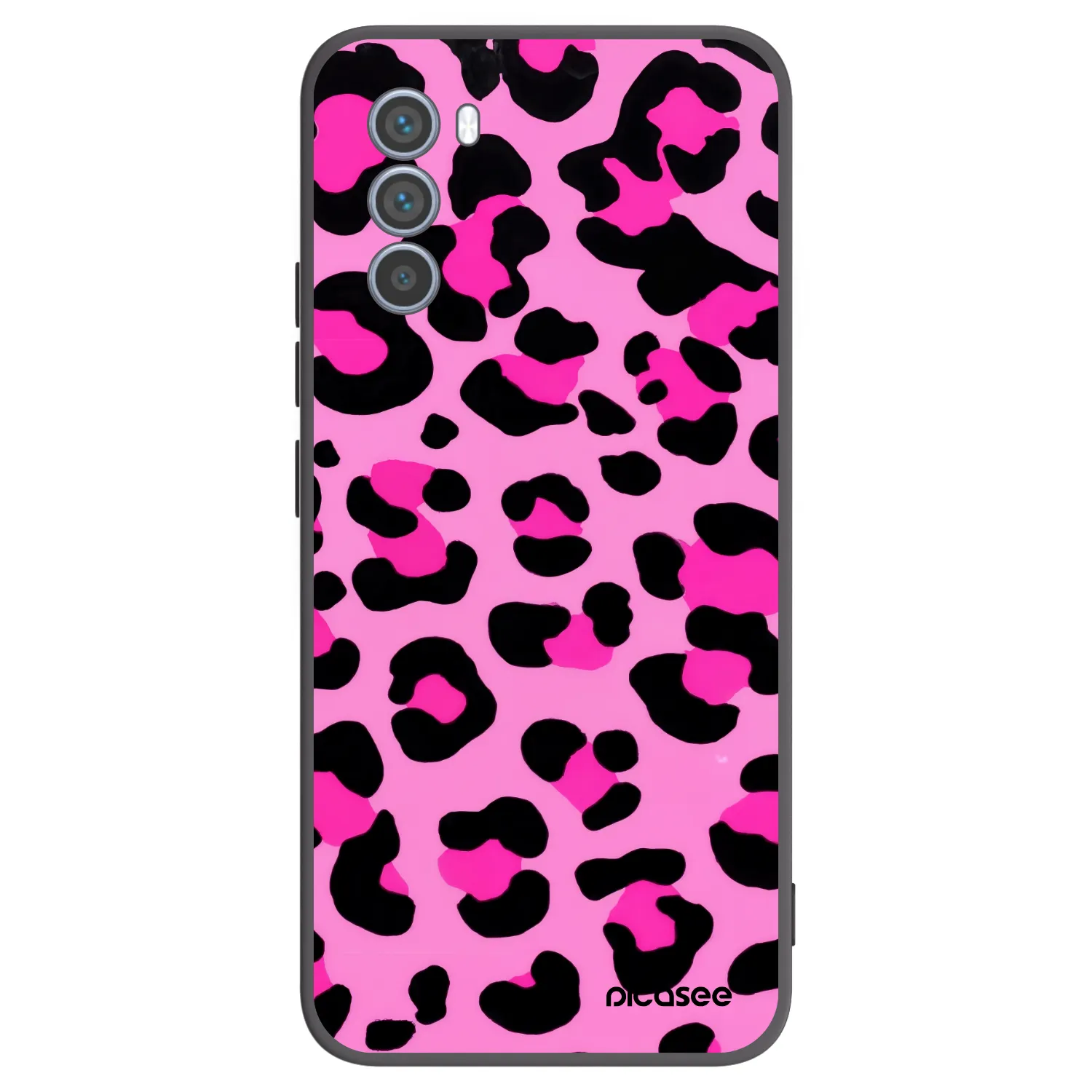 Picasee silikonowe czarne etui na Motorola Moto G62 - Pink Tiger