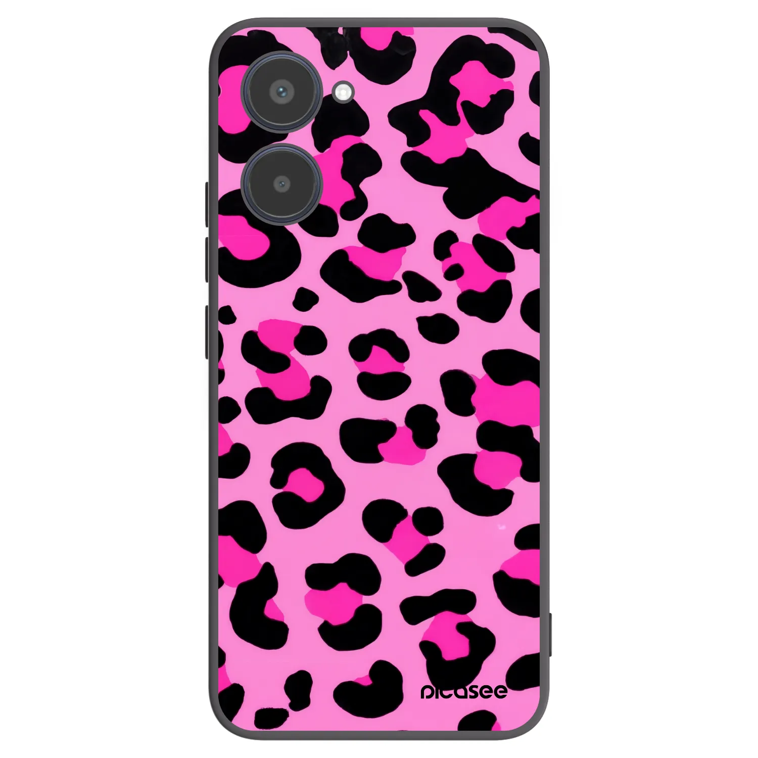 Picasee silikonowe czarne etui na Realme 10 4G - Pink Tiger