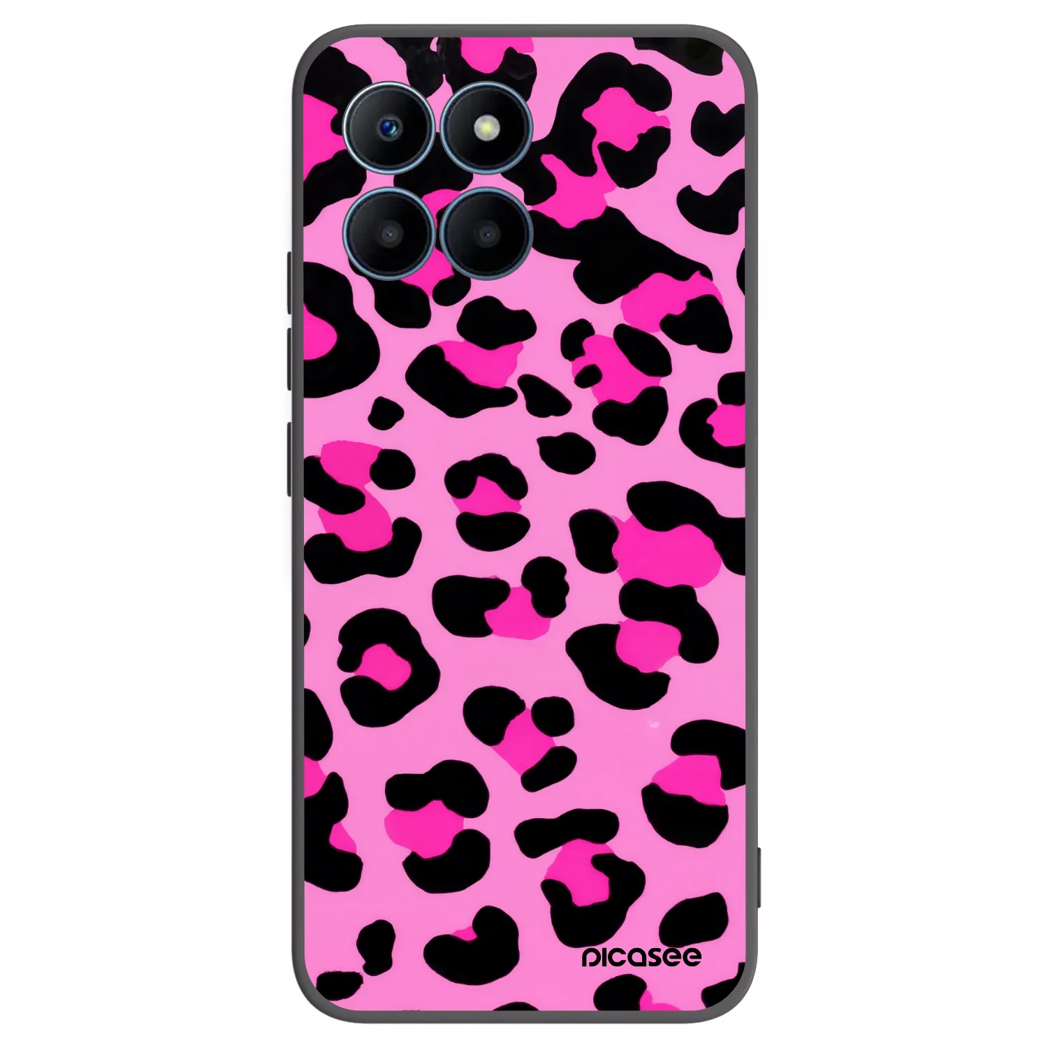 Picasee silikonowe czarne etui na Honor 70 Lite - Pink Tiger