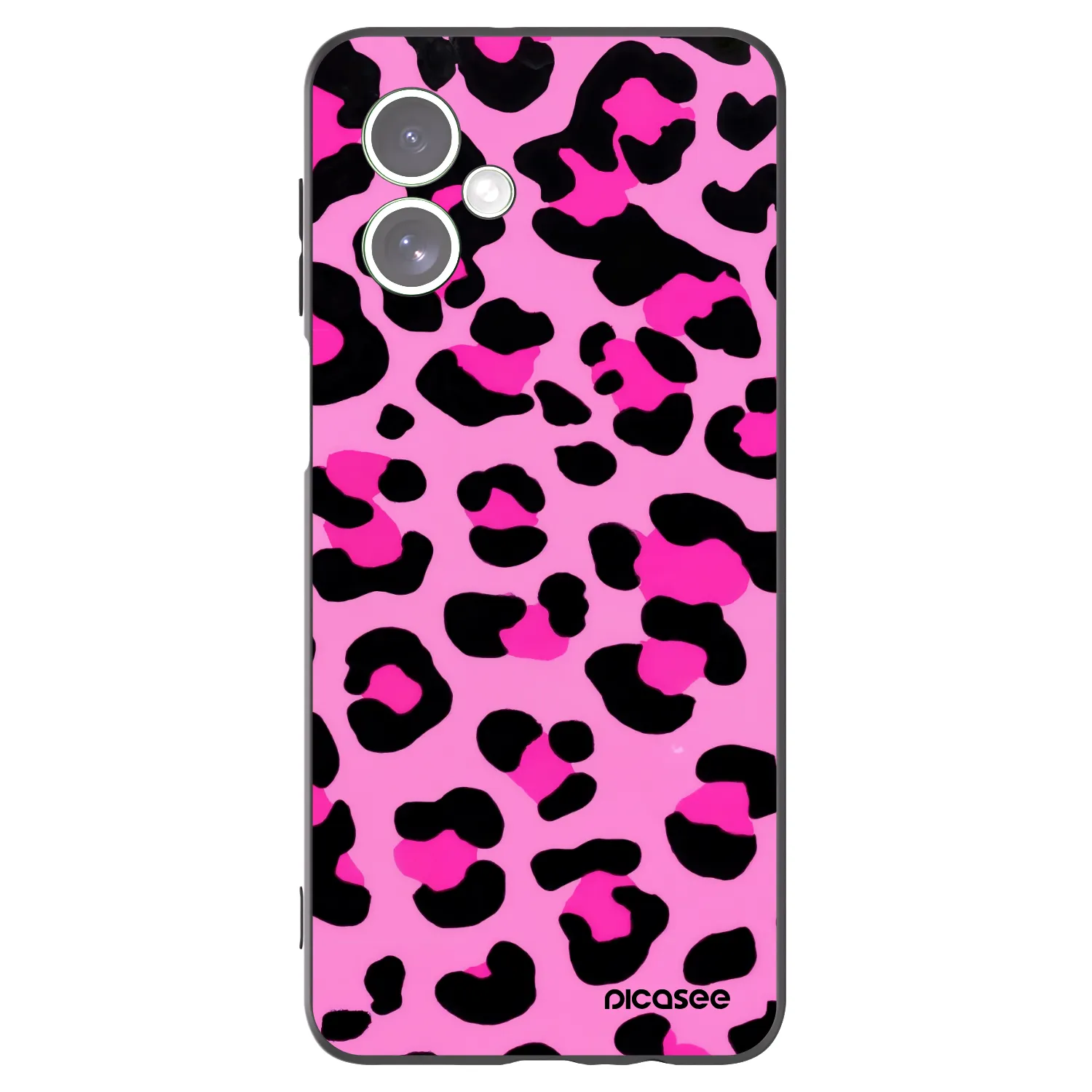 Picasee silikonowe czarne etui na Motorola Moto G54 5G - Pink Tiger
