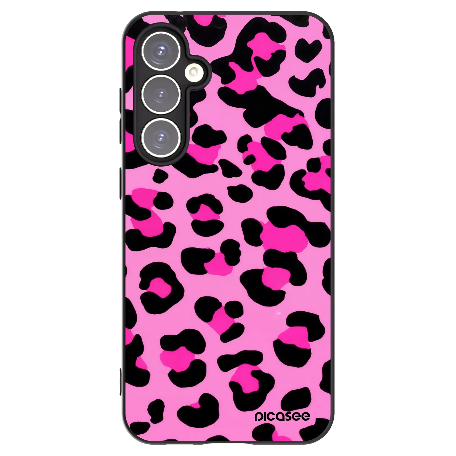 Picasee silikonowe czarne etui na Samsung Galaxy S23 FE S711B - Pink Tiger