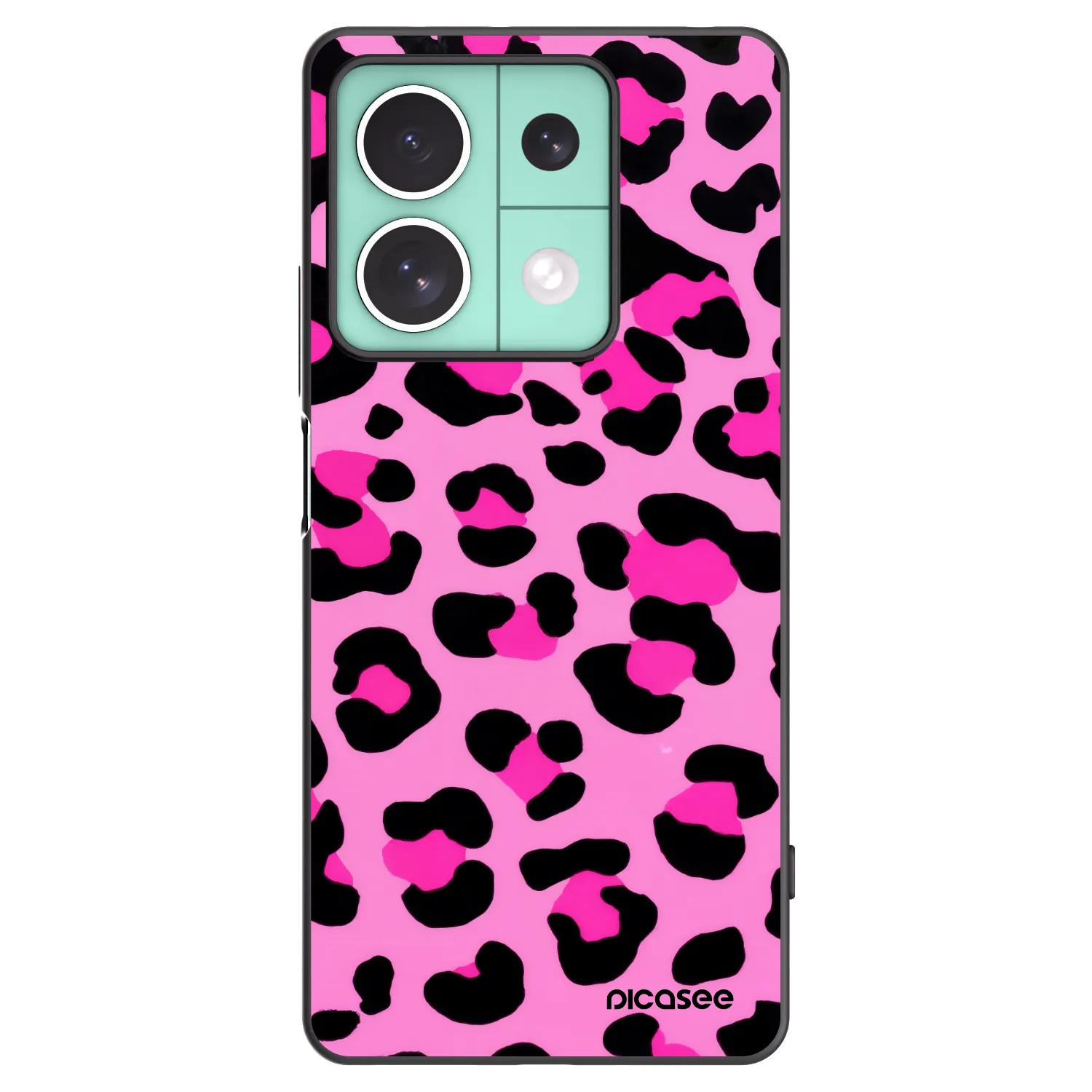 Picasee silikonowe czarne etui na Xiaomi Redmi Note 13 5G - Pink Tiger