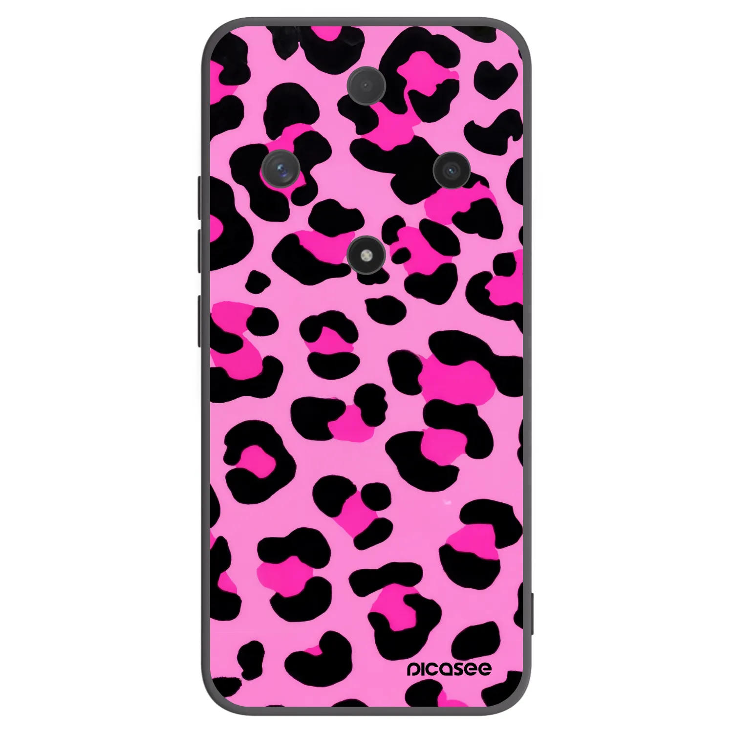 Picasee silikonowe czarne etui na Honor Magic6 Lite 5G - Pink Tiger