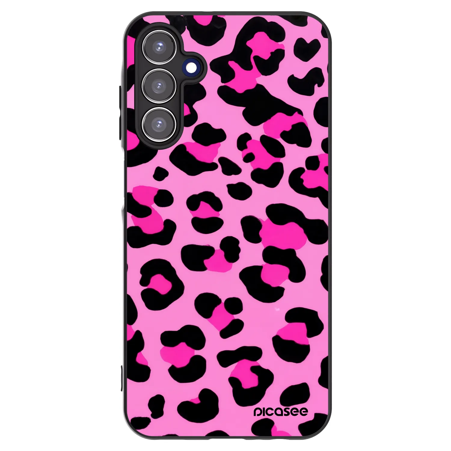 Picasee silikonowe czarne etui na Samsung Galaxy A15 A156B 5G - Pink Tiger