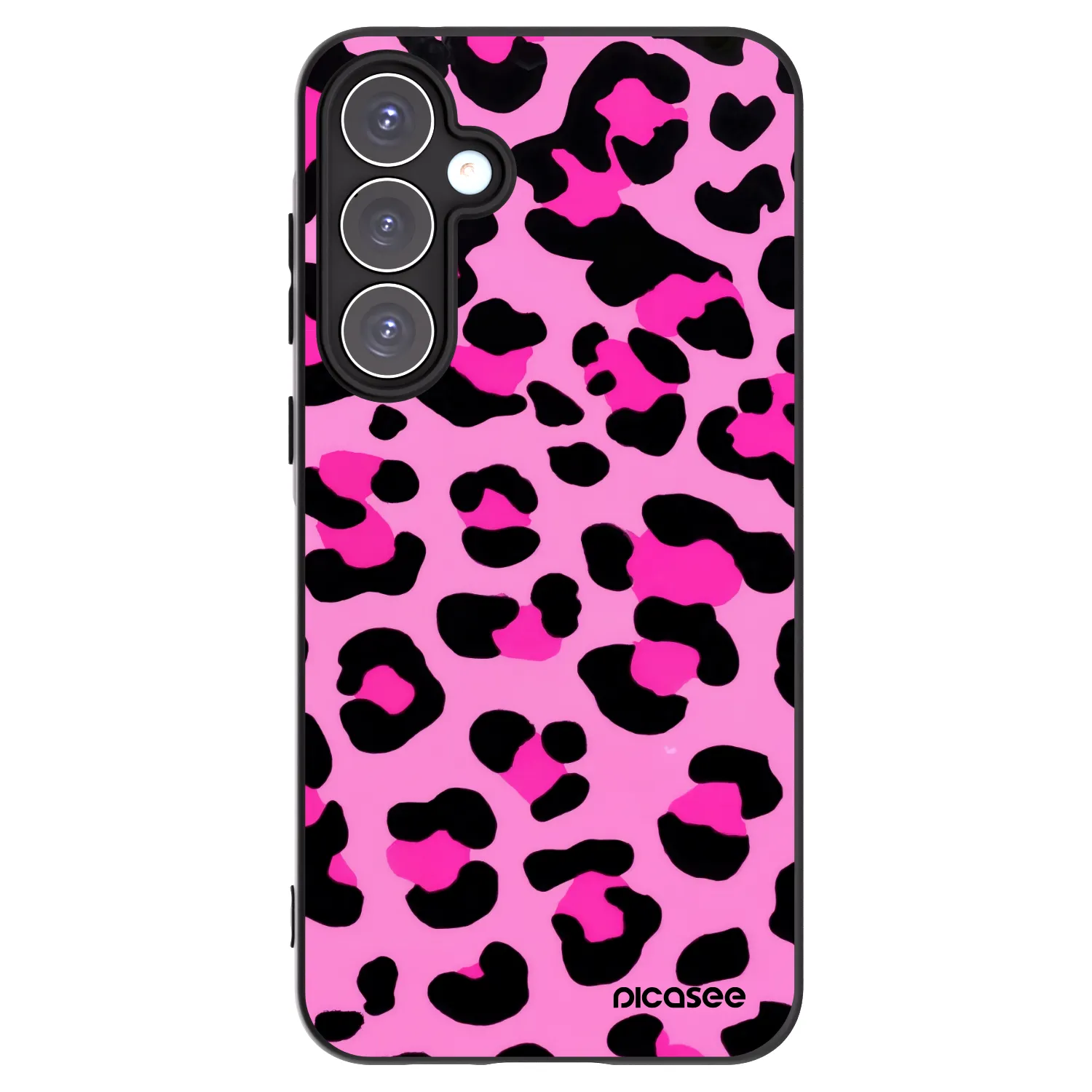 Picasee silikonowe czarne etui na Samsung Galaxy A55 5G A556B - Pink Tiger