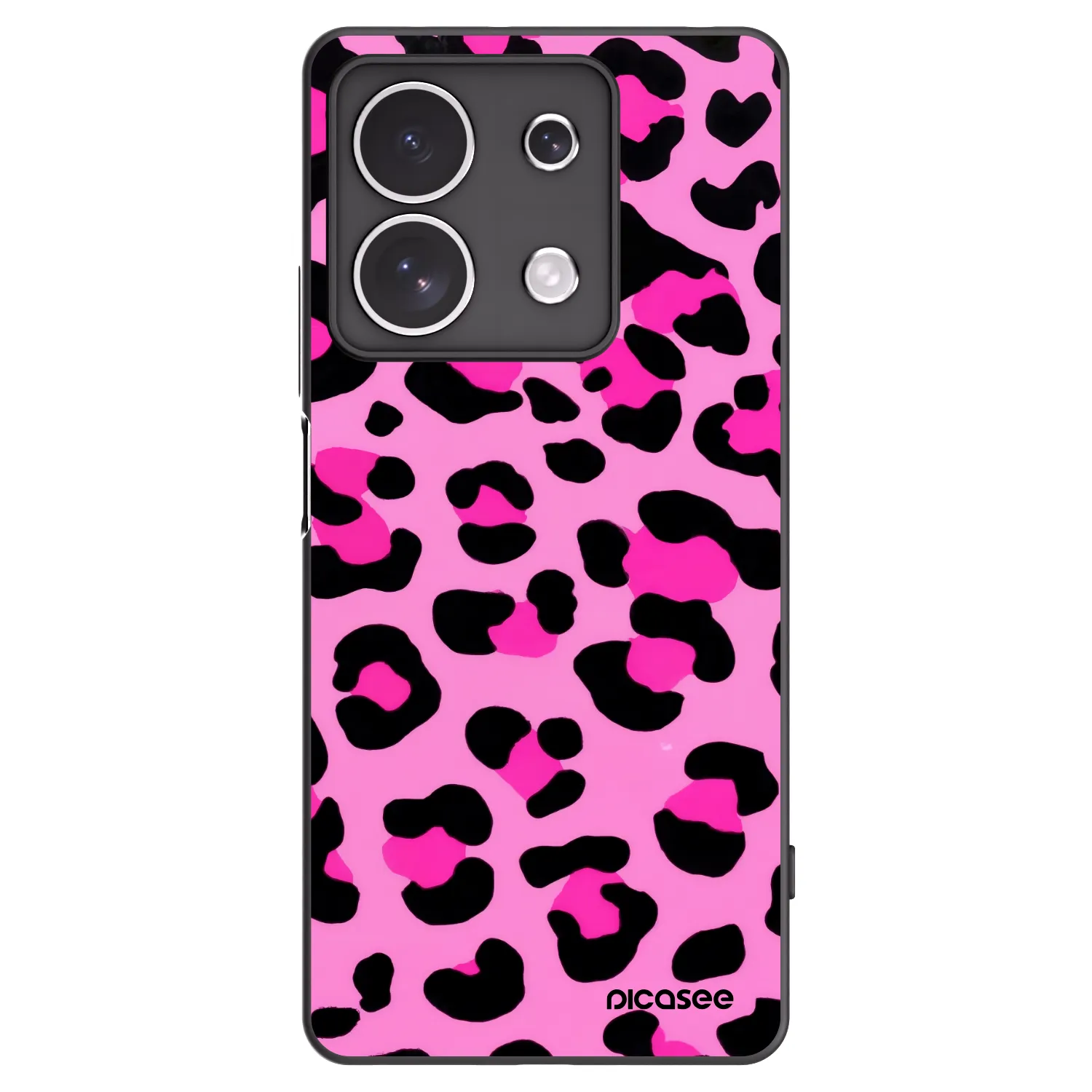 Picasee silikonowe czarne etui na Xiaomi Redmi Note 13 4G - Pink Tiger