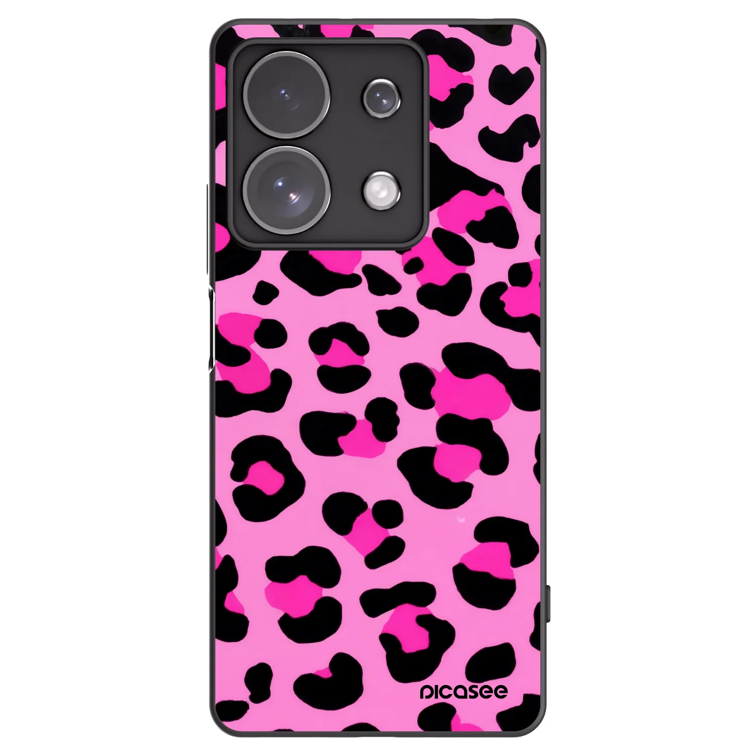 Picasee silikonowe czarne etui na Xiaomi Redmi Note 13 Pro 4G - Pink Tiger