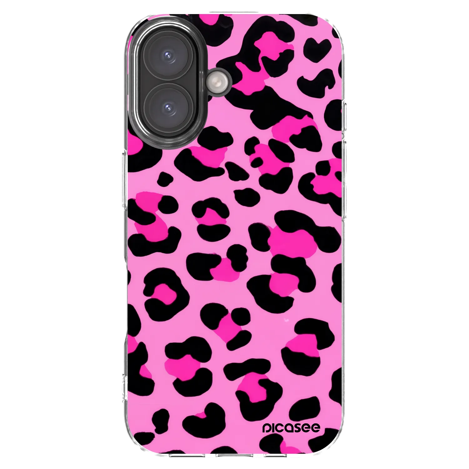 Picasee silikonowe przeźroczyste etui na Apple iPhone 16 - Pink Tiger