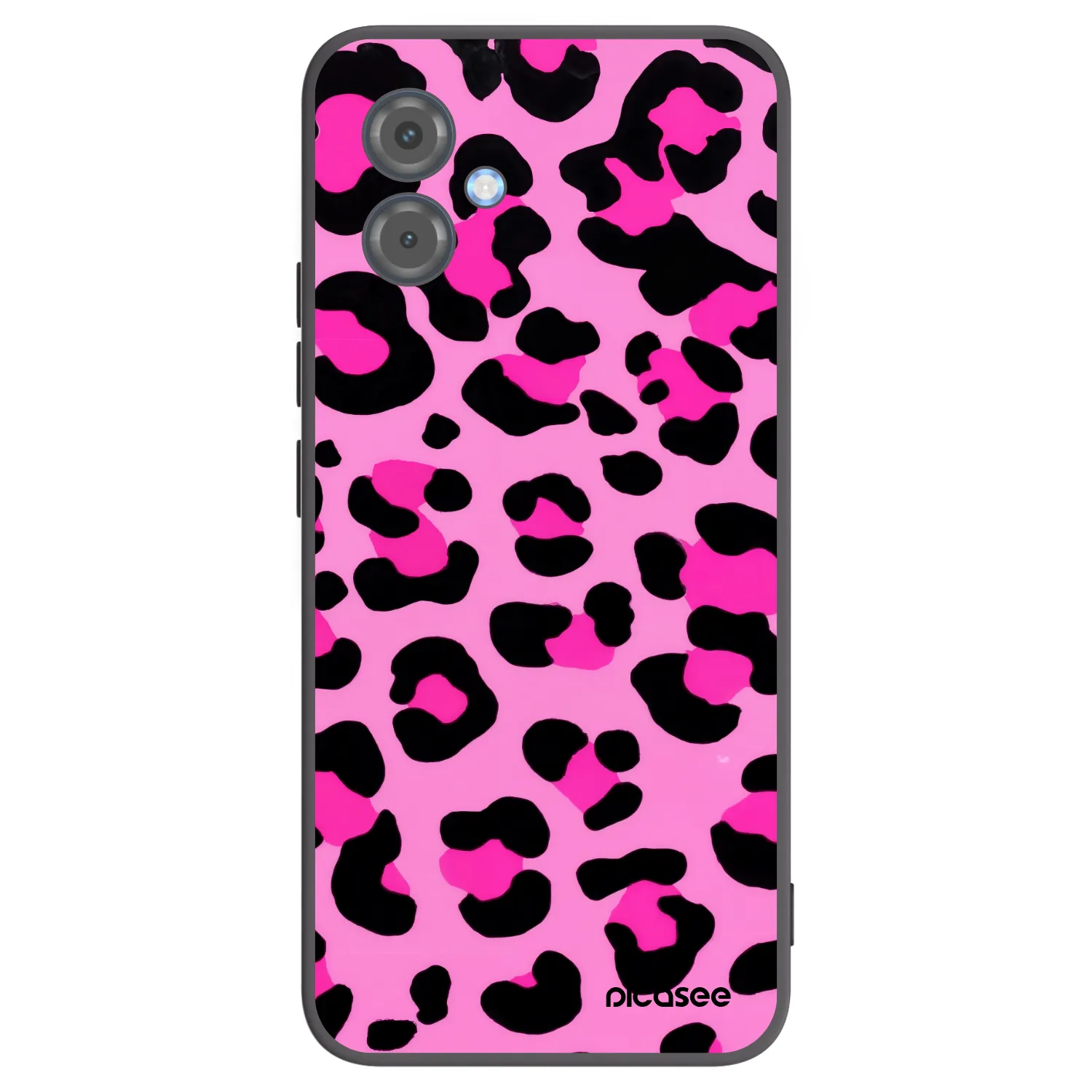 Picasee silikonowe czarne etui na Motorola Moto G14 - Pink Tiger
