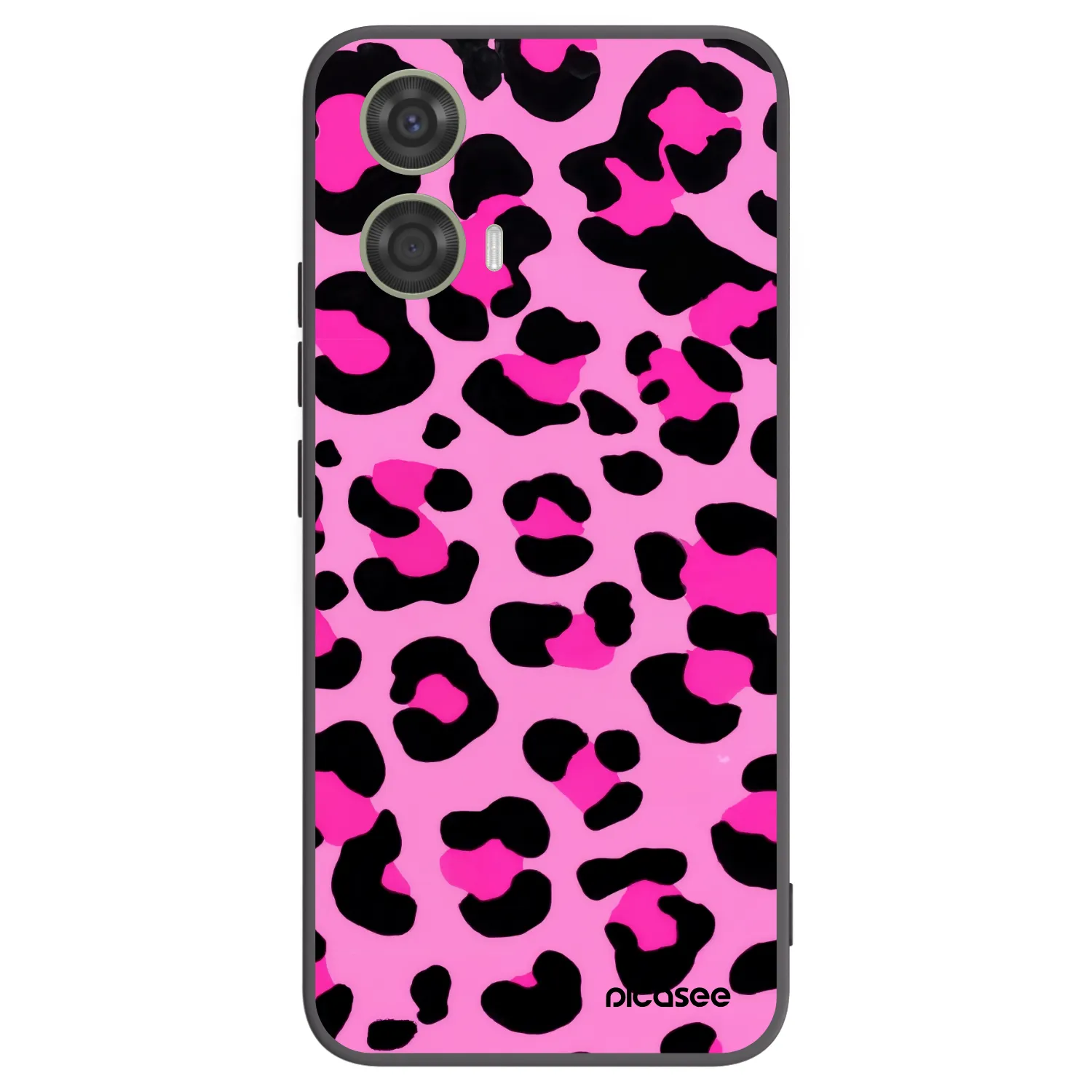 Picasee silikonowe czarne etui na Motorola Moto G24 - Pink Tiger