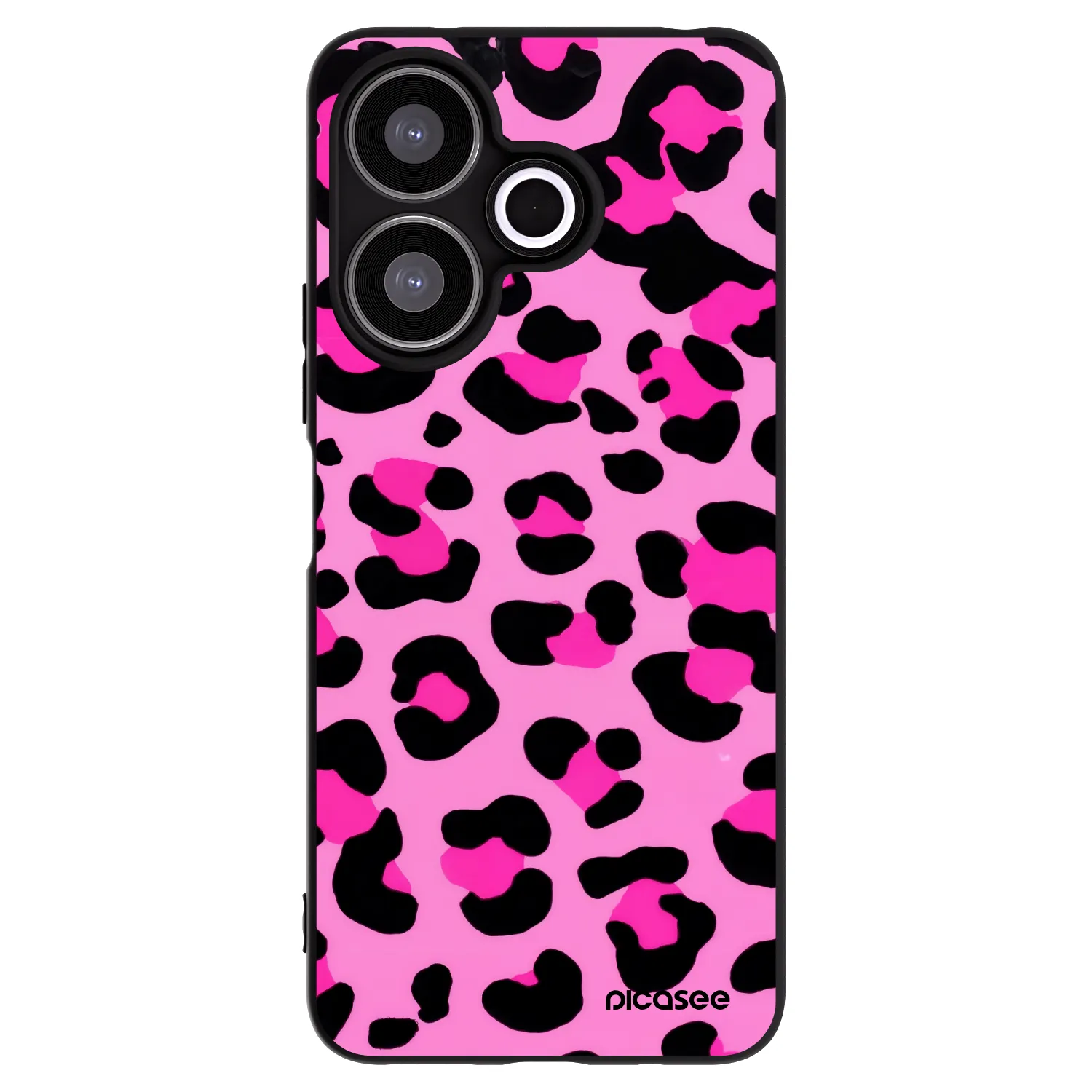 Picasee silikonowe czarne etui na Xiaomi Redmi 13 4G - Pink Tiger