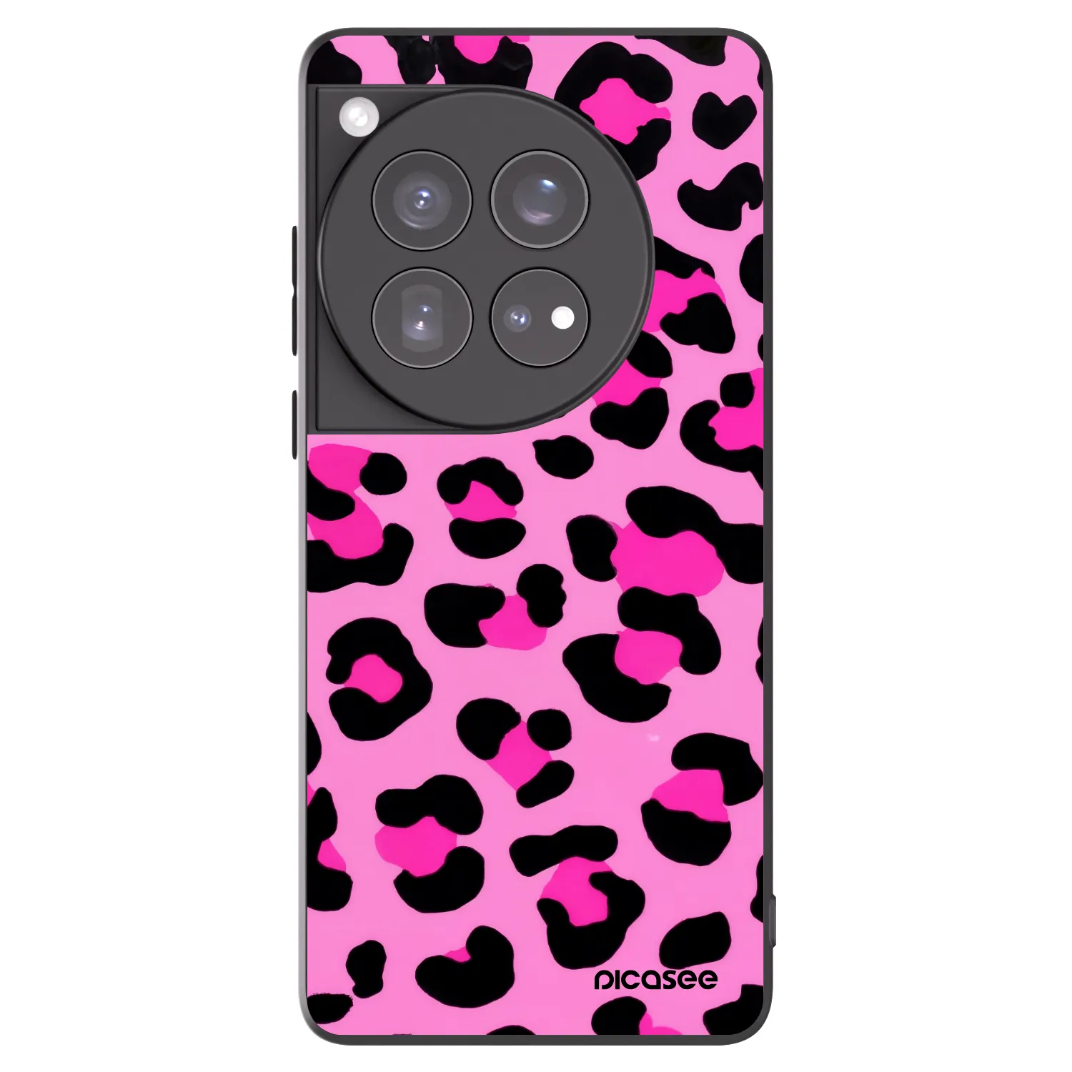 Picasee silikonowe czarne etui na OnePlus 12 5G - Pink Tiger