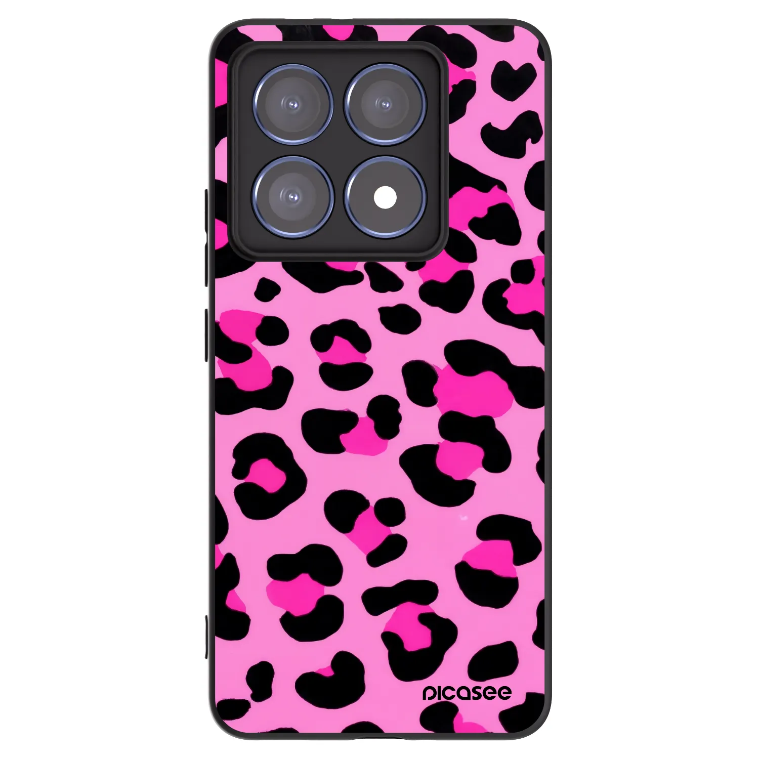 Picasee silikonowe czarne etui na Xiaomi 14T Pro - Pink Tiger