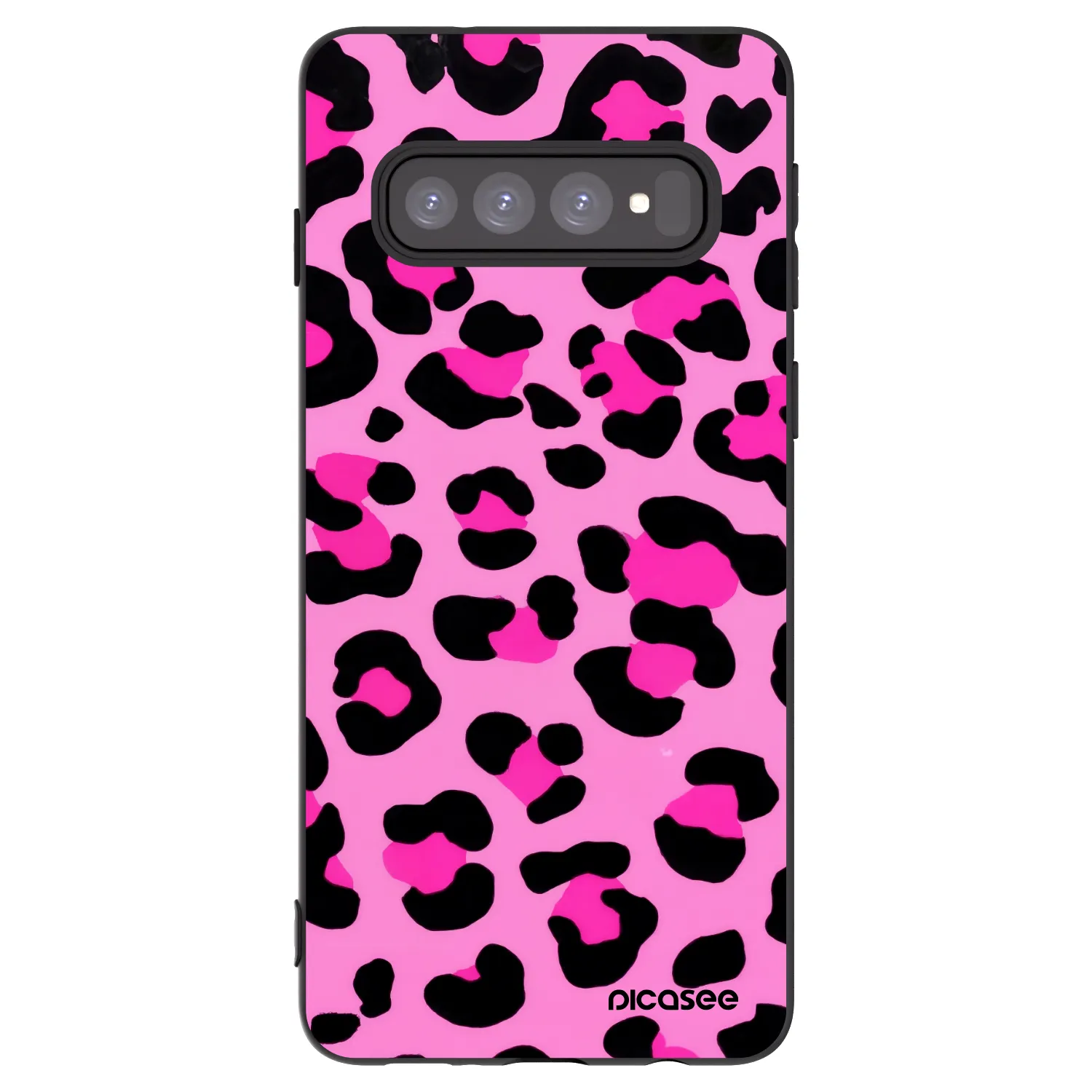 Picasee silikonowe czarne etui na Samsung Galaxy S10 G973 - Pink Tiger