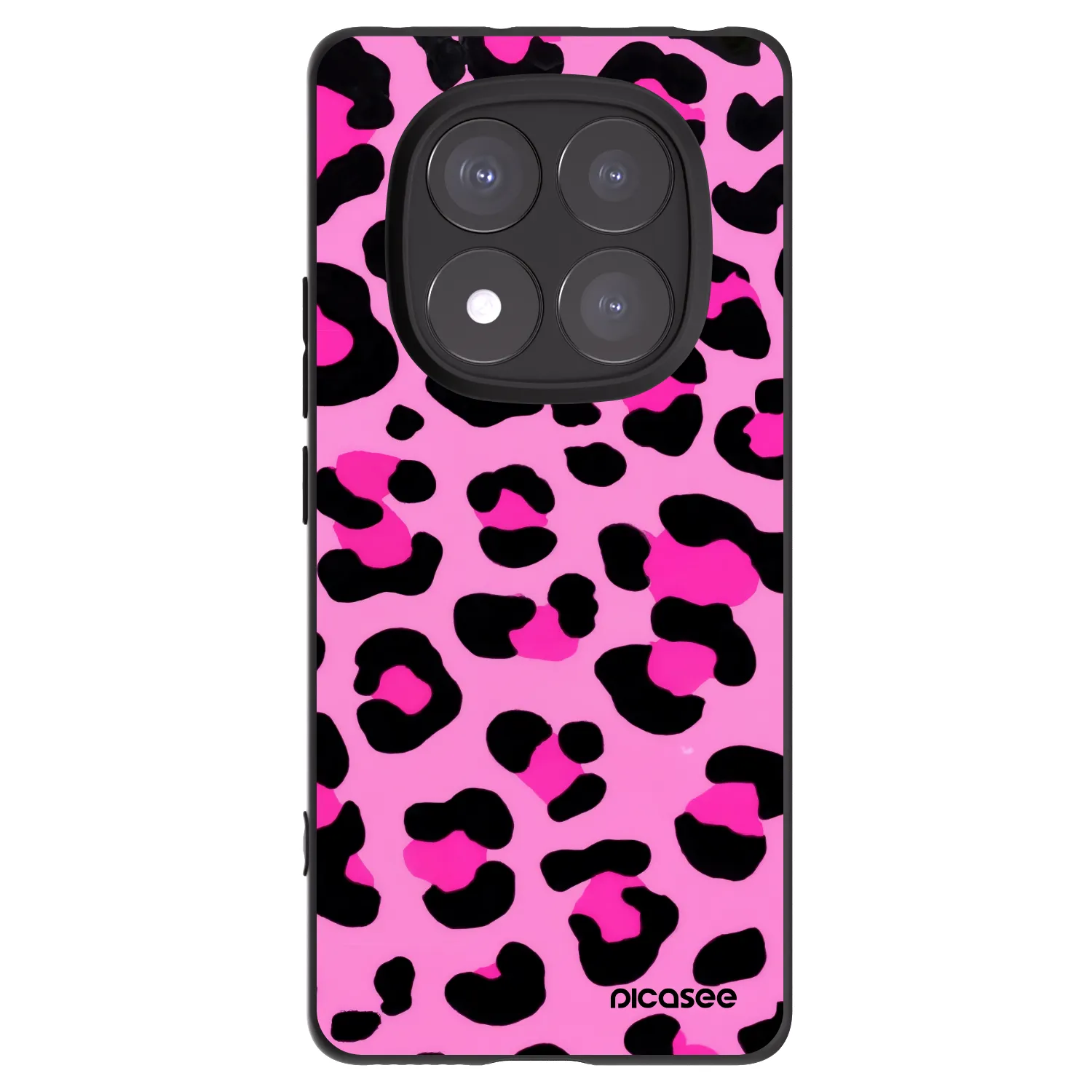 Picasee silikonowe czarne etui na Xiaomi Redmi Note 14 Pro+ 5G - Pink Tiger