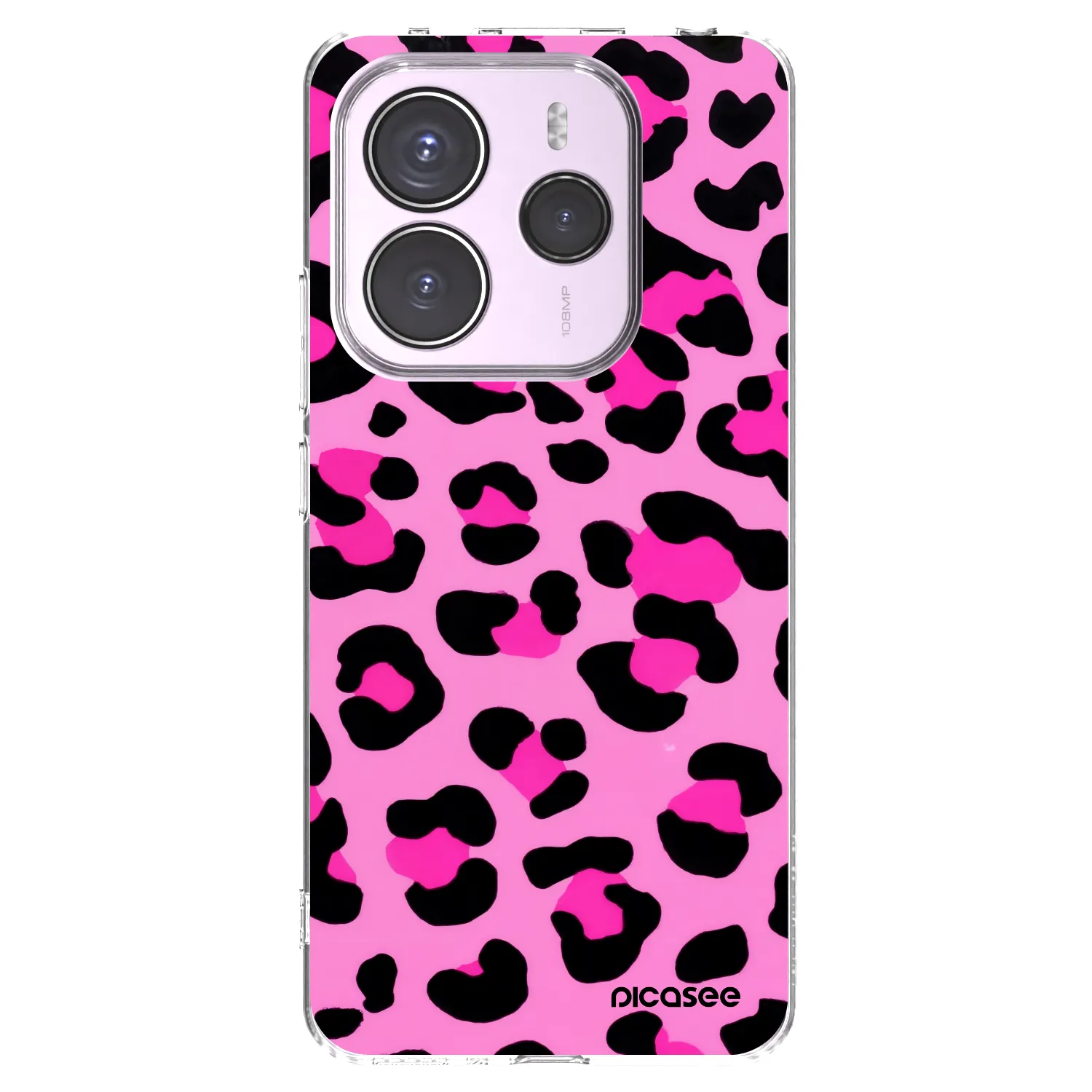 Picasee silikonowe przeźroczyste etui na Xiaomi Redmi Note 14 5G - Pink Tiger