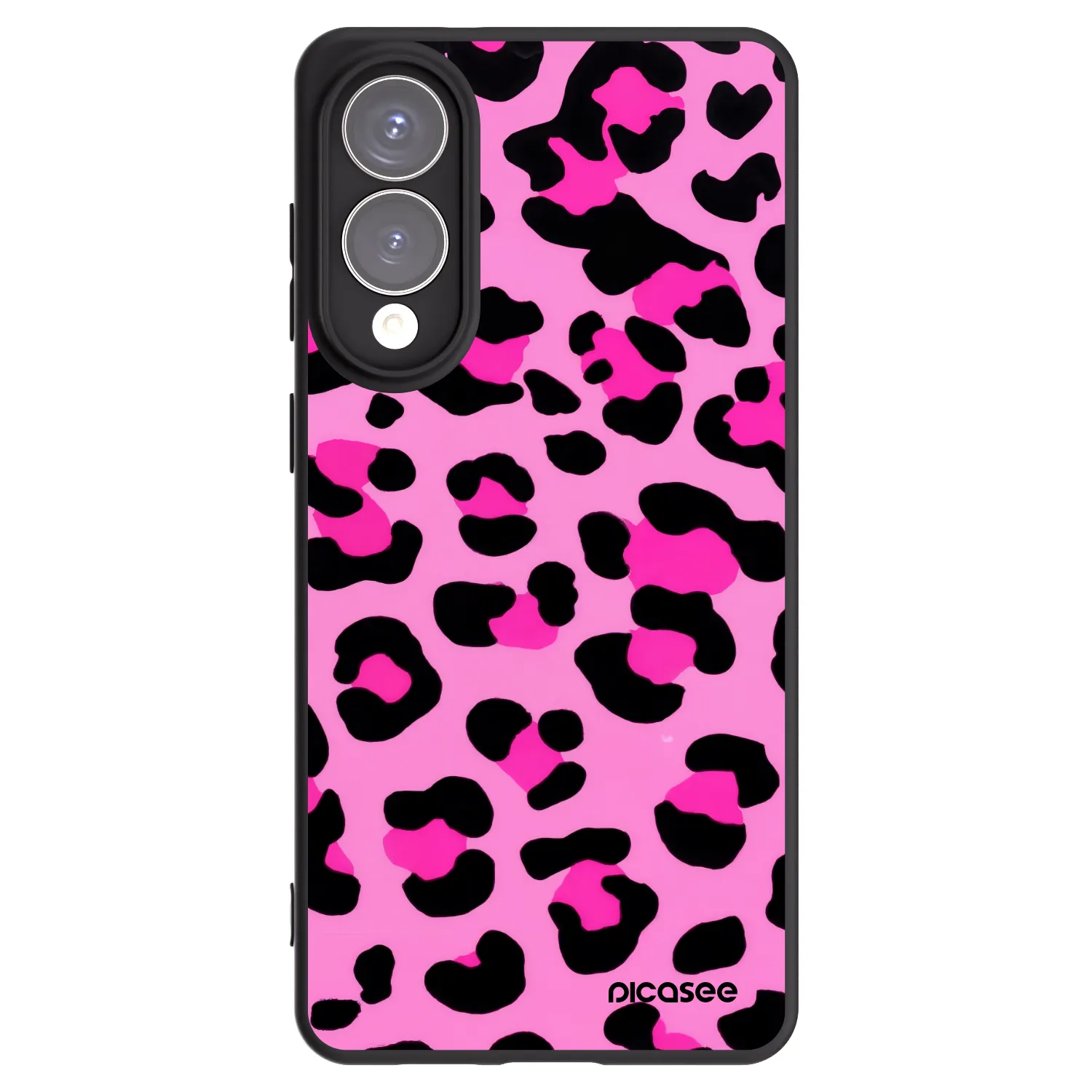 Picasee silikonowe czarne etui na Samsung Galaxy S25 Edge 5G - Pink Tiger