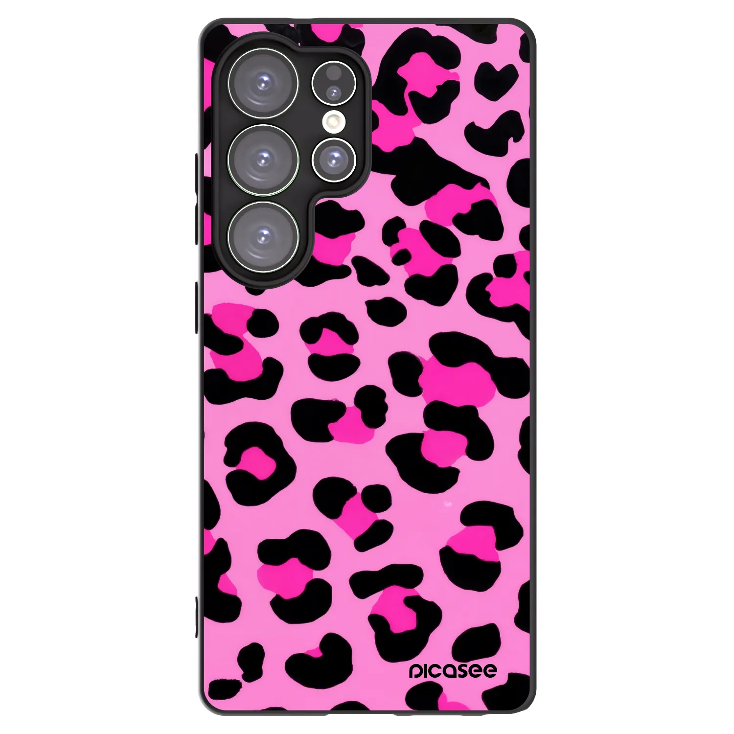 Picasee silikonowe czarne etui na Samsung Galaxy S25 Ultra 5G - Pink Tiger