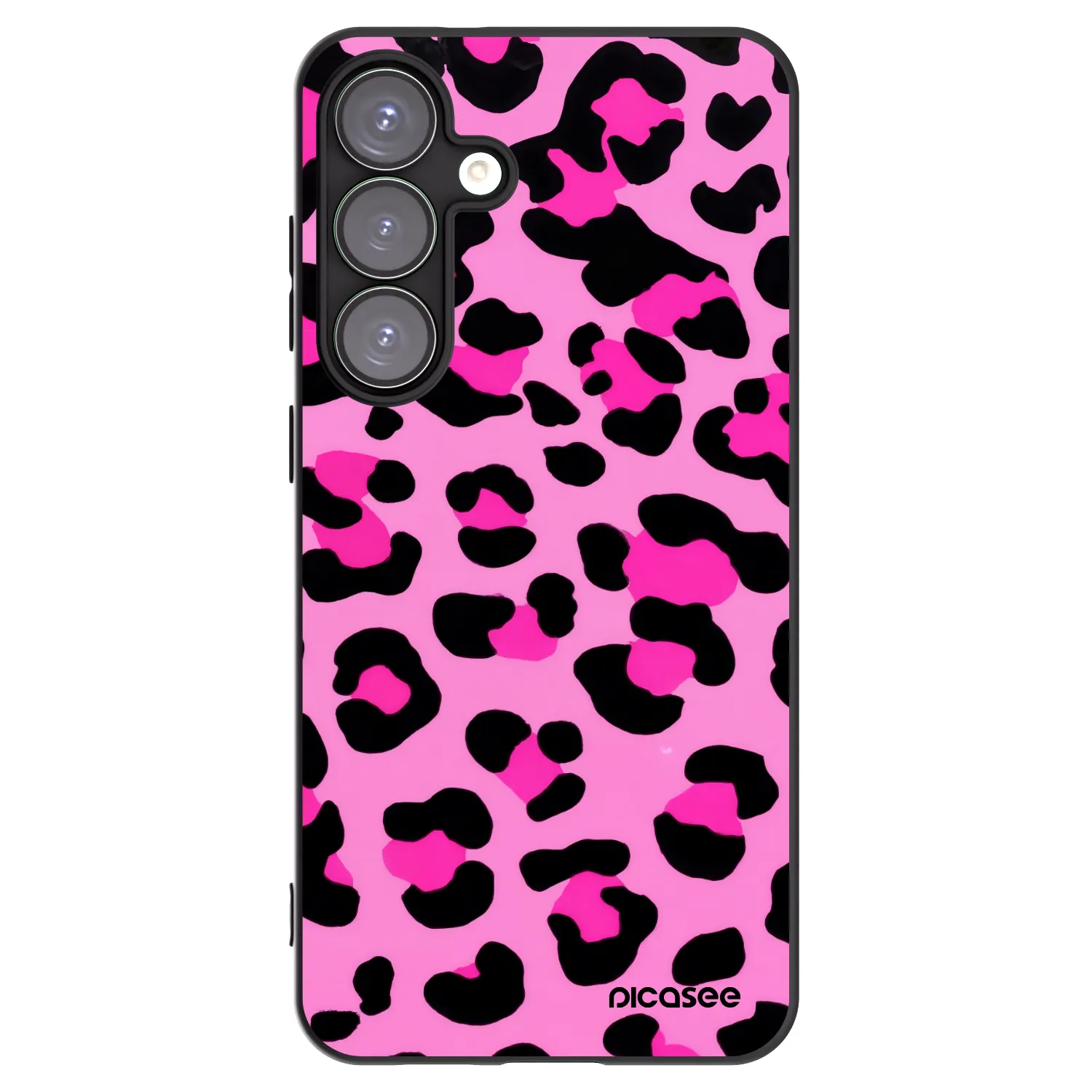 Picasee silikonowe czarne etui na Samsung Galaxy S25+ 5G - Pink Tiger