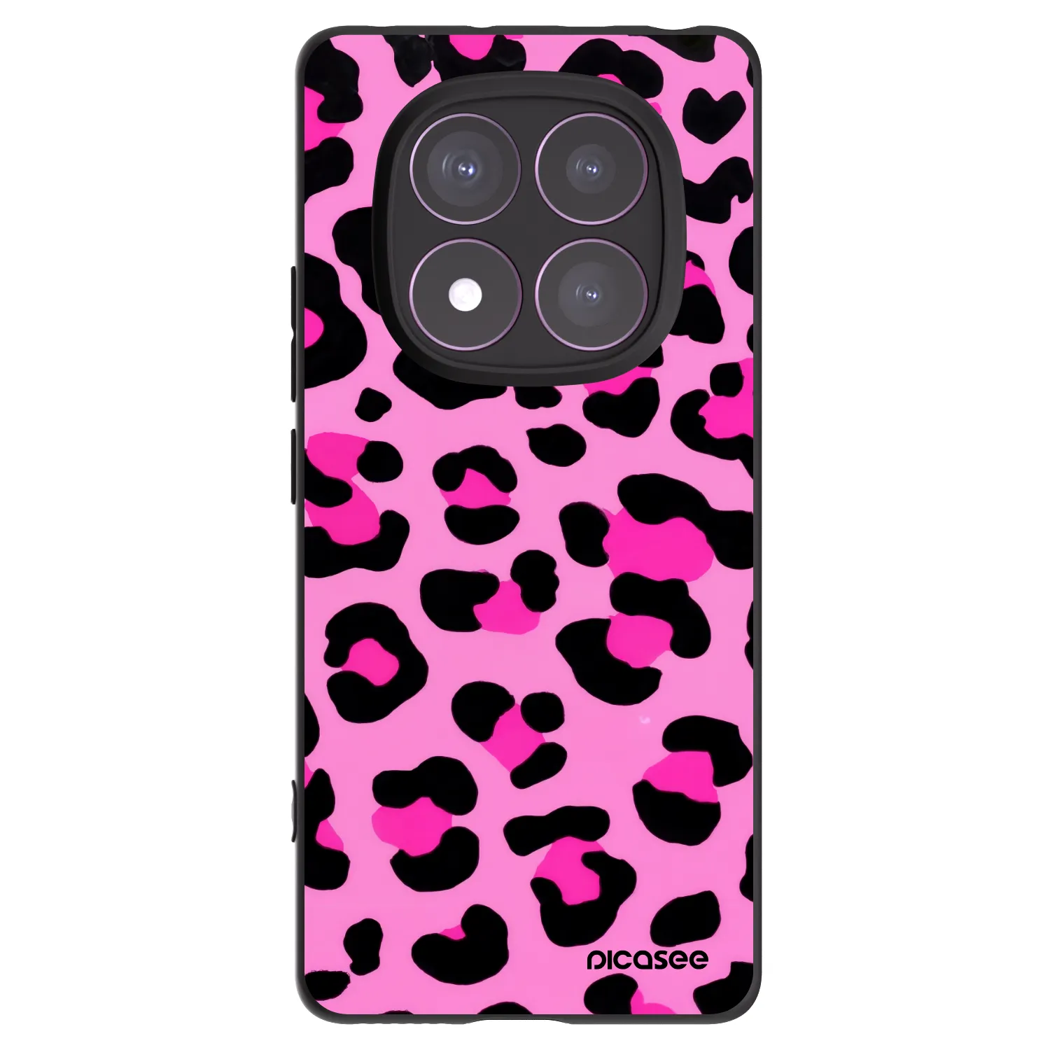 Picasee silikonowe czarne etui na Xiaomi Redmi Note 14 Pro 4G - Pink Tiger
