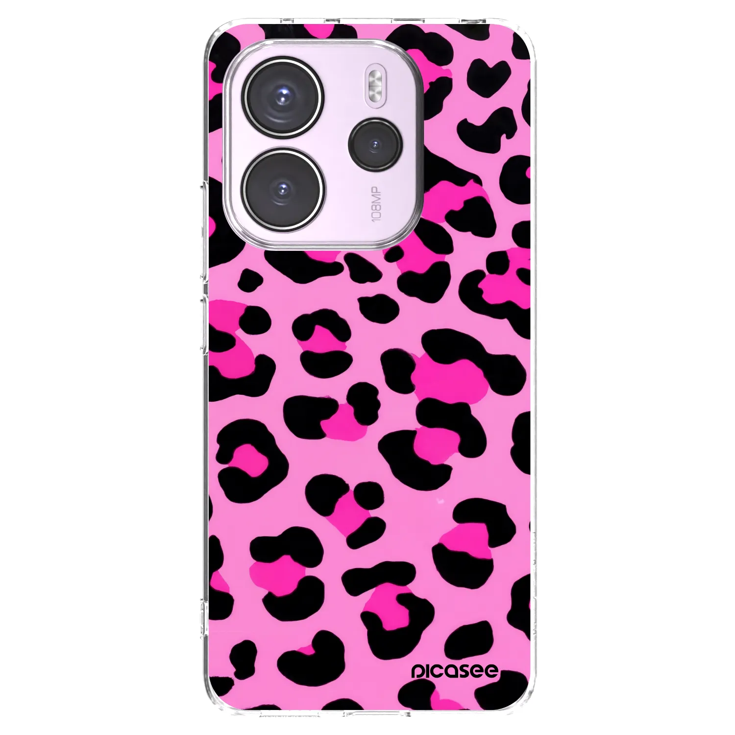 Picasee silikonowe przeźroczyste etui na Xiaomi Redmi Note 14 4G - Pink Tiger
